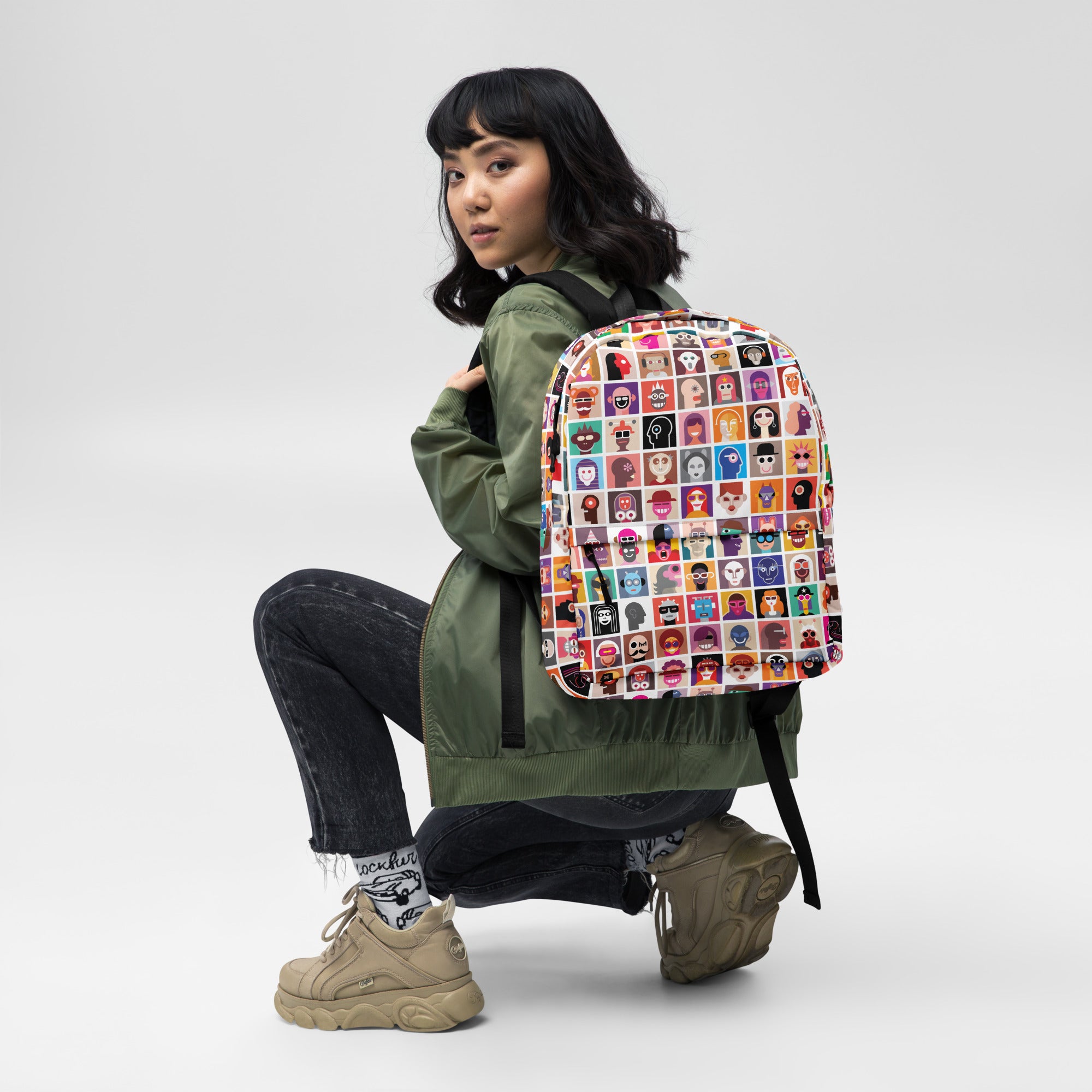 Aesthetic Abstract Diversity Art Collage Backpack