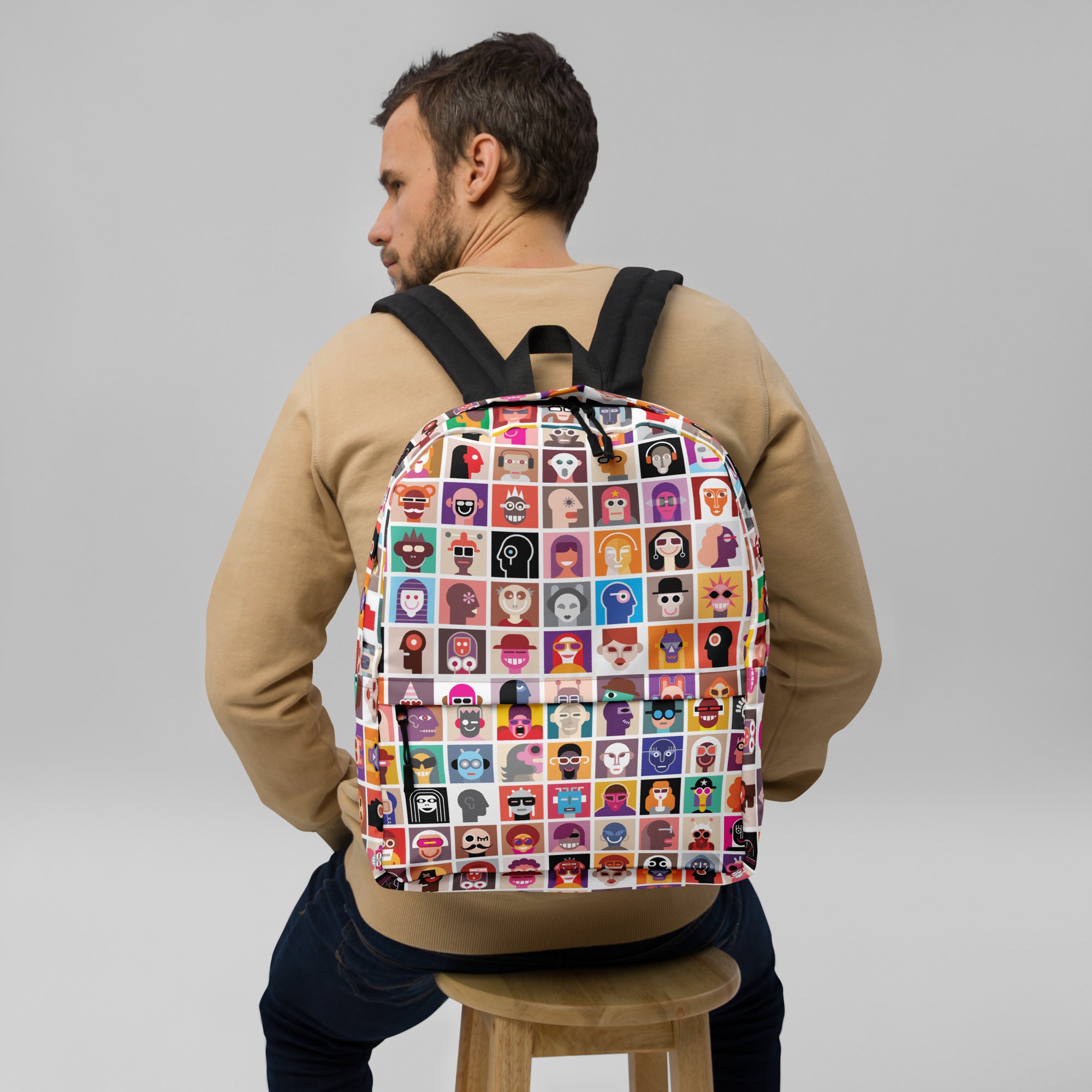 Aesthetic Abstract Diversity Art Collage Backpack