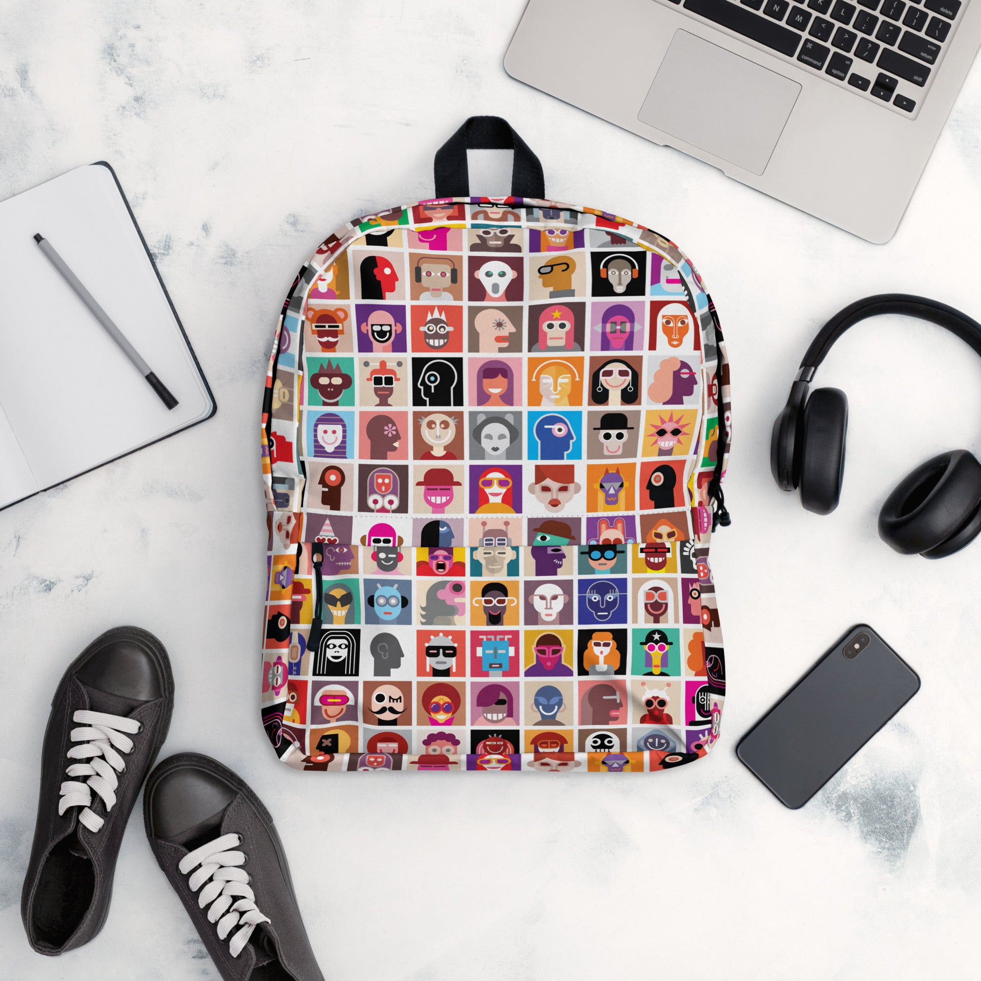 Aesthetic Abstract Diversity Art Collage Backpack