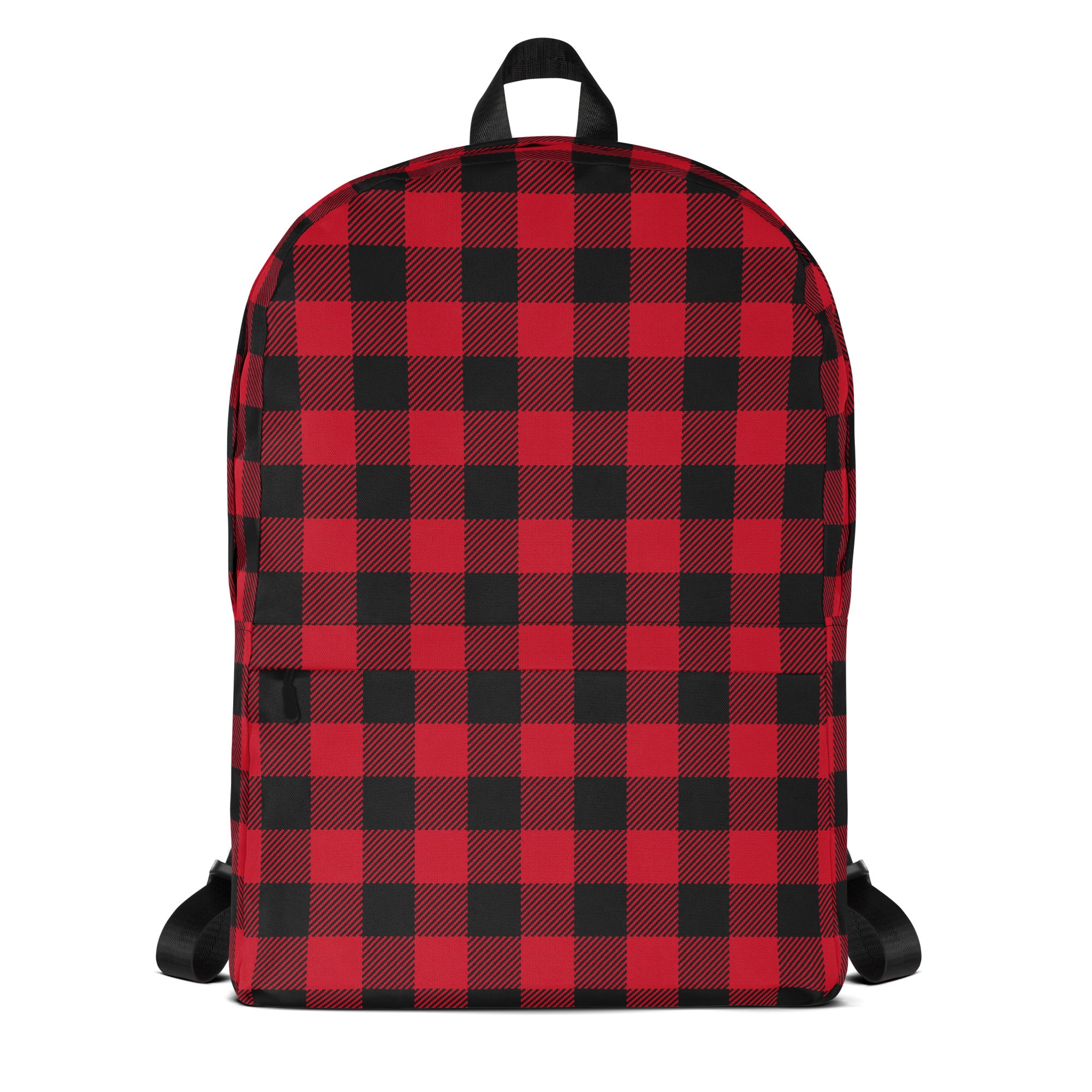 Classic Buffalo Plaid Red & Black Checkered Backpack