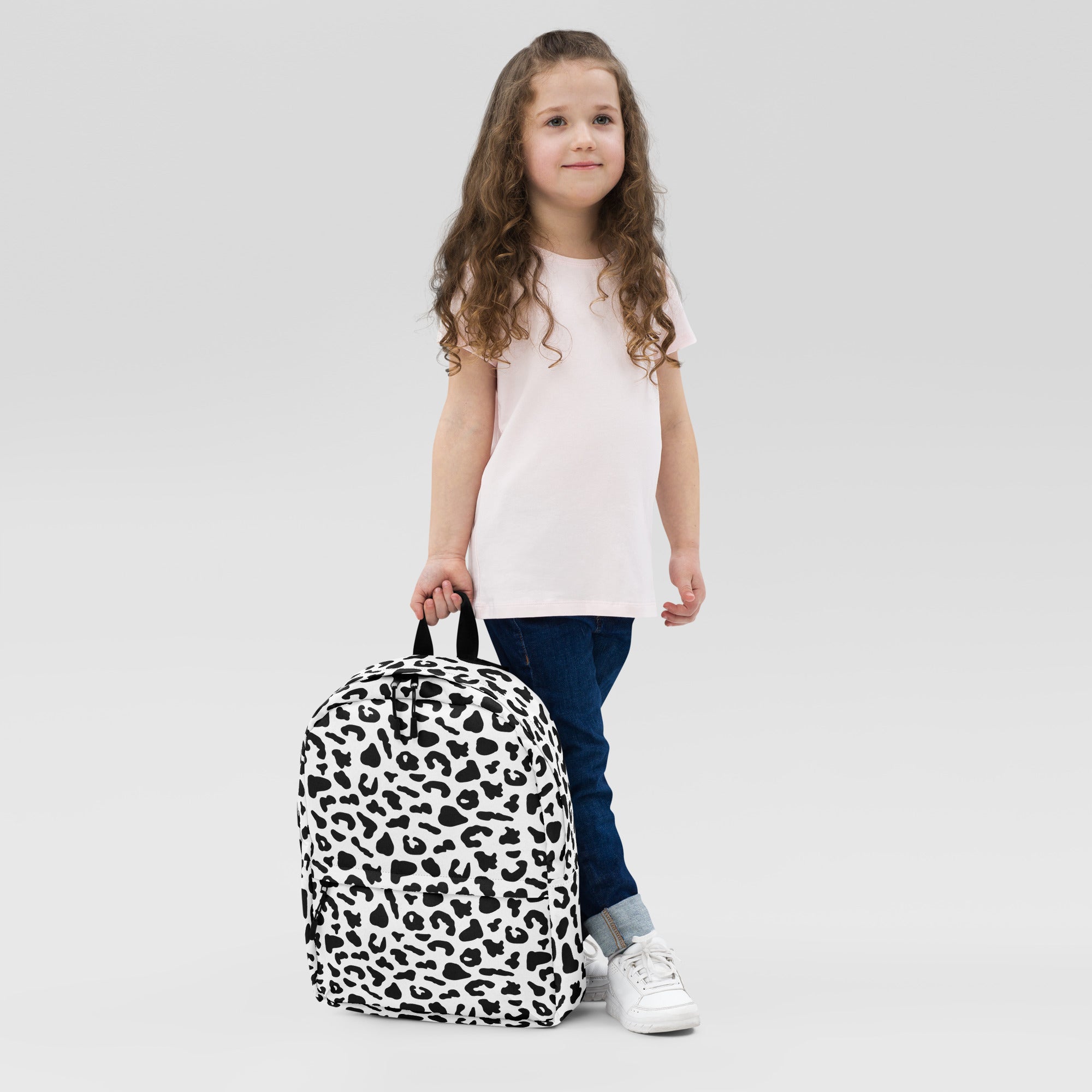Preppy Cool Snow Leopard Print Backpack