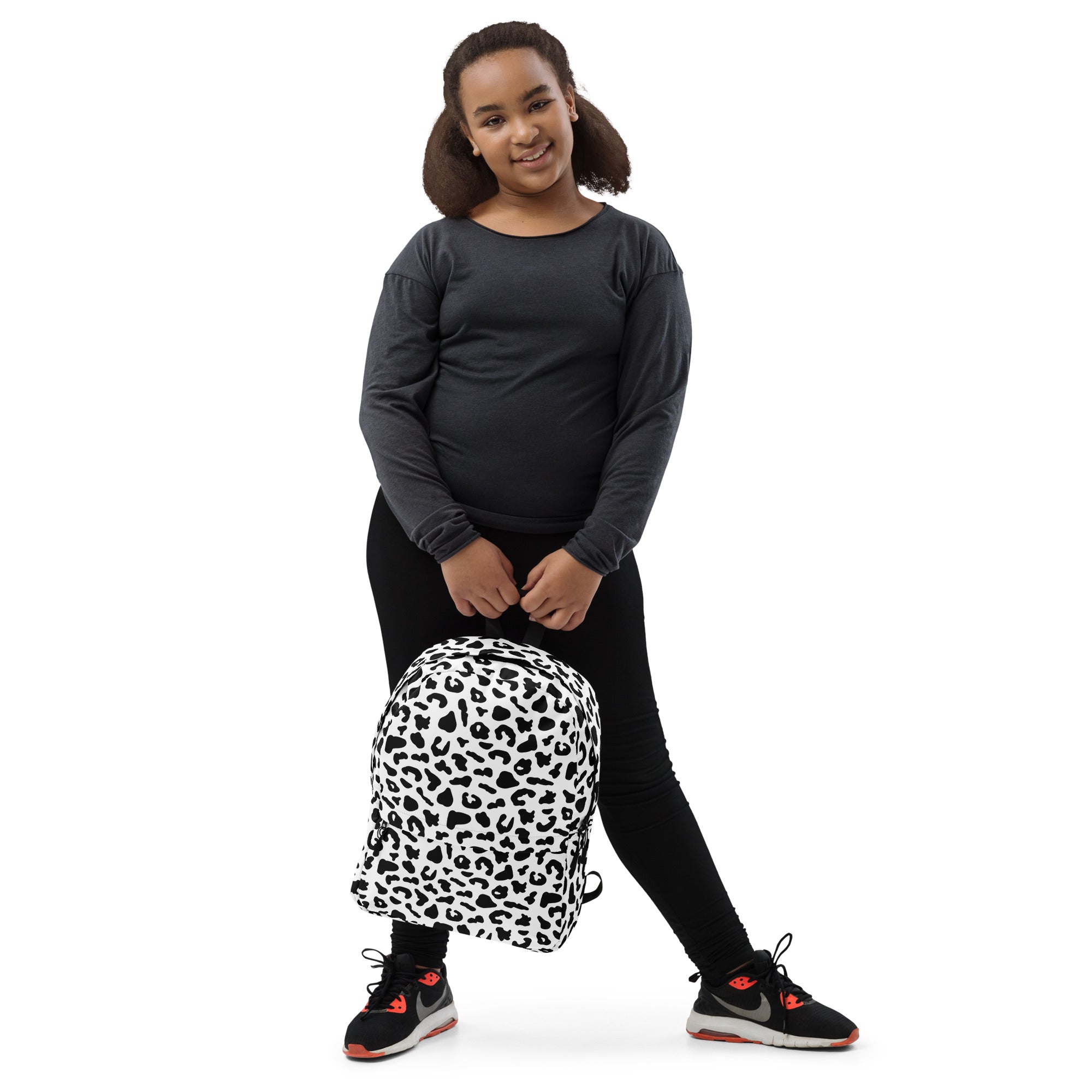 Preppy Cool Snow Leopard Print Backpack