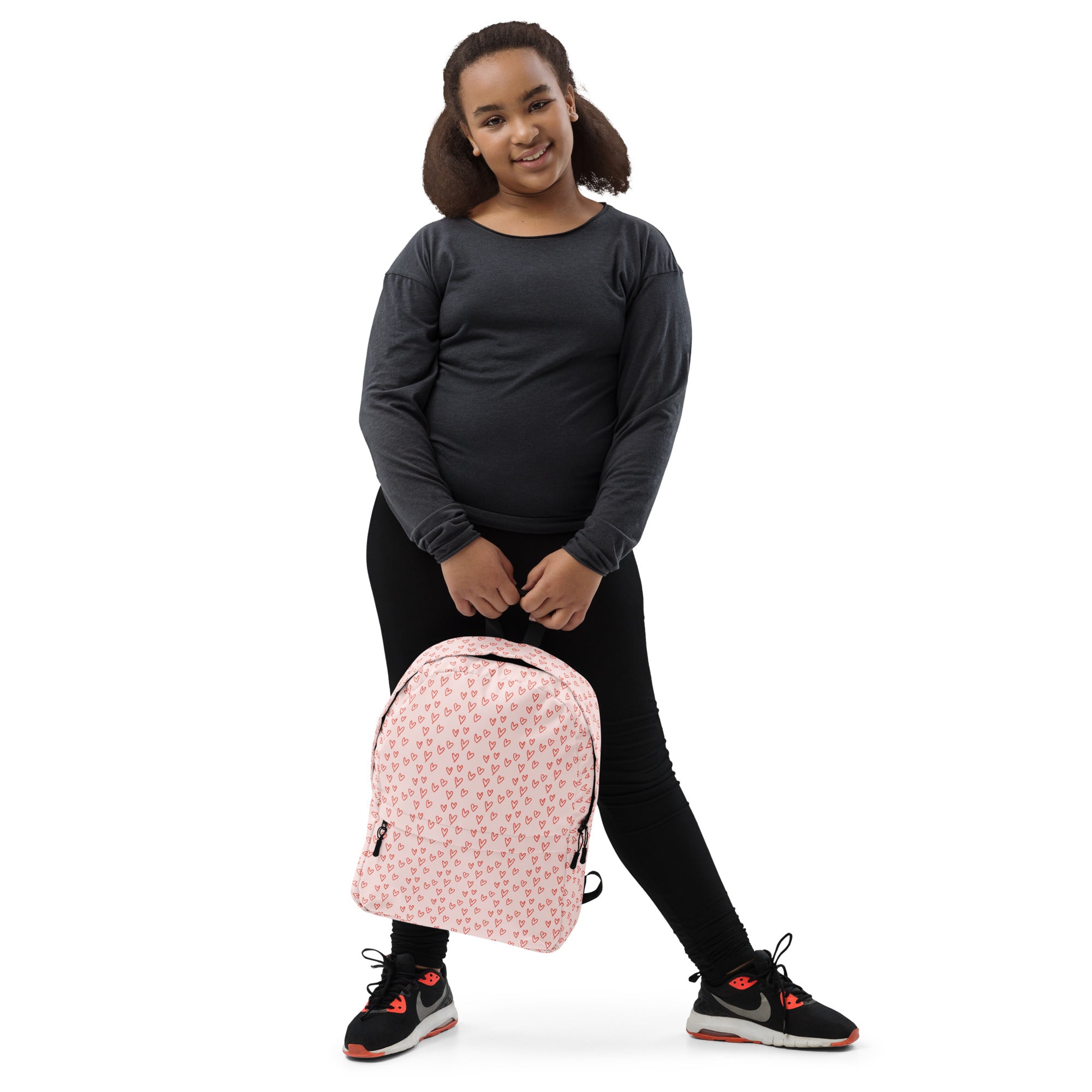 Preppy Cute Pink Little Hearts Valentines Backpack