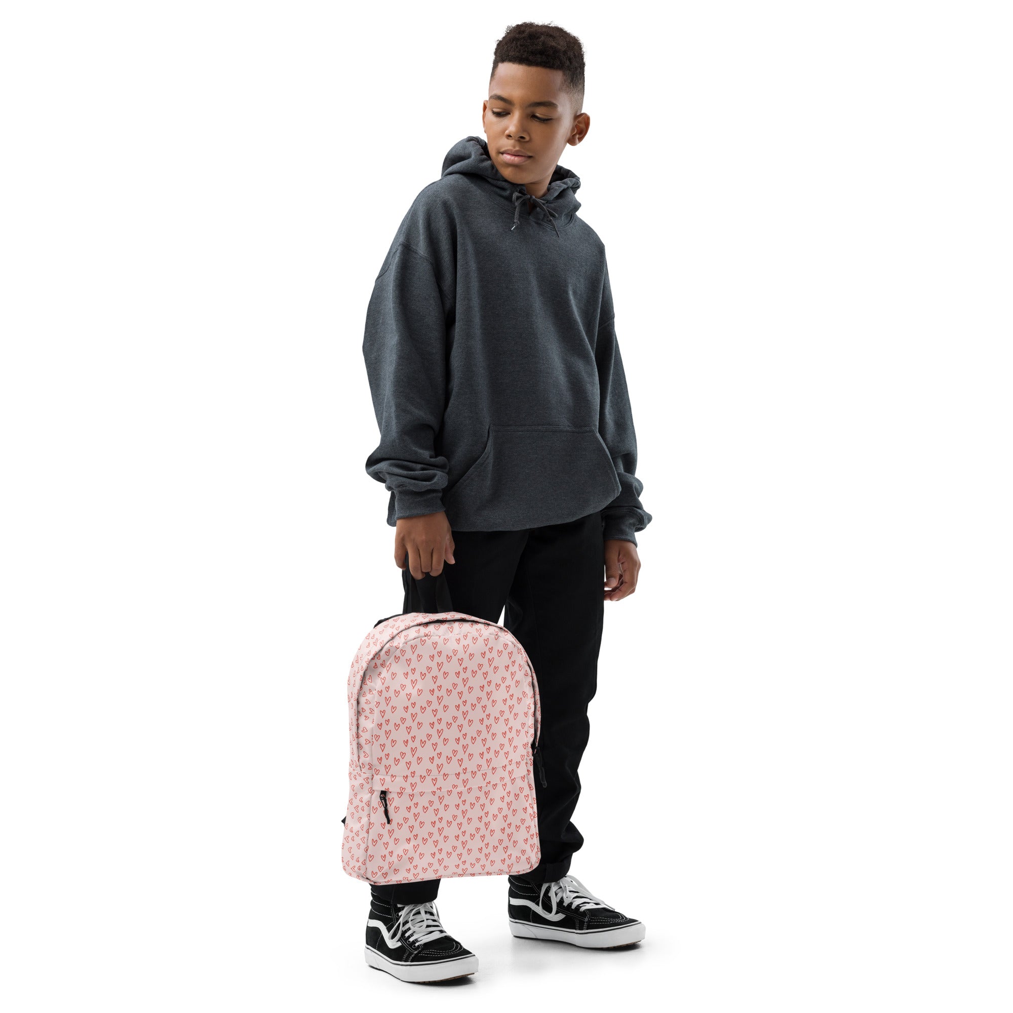Preppy Cute Pink Little Hearts Valentines Backpack