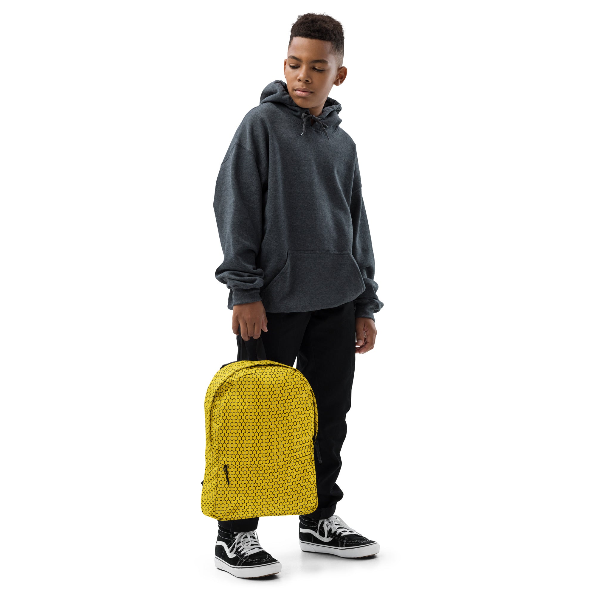 Trendy Bees Hive Honeycomb Yellow Hexagon Geometric Backpack