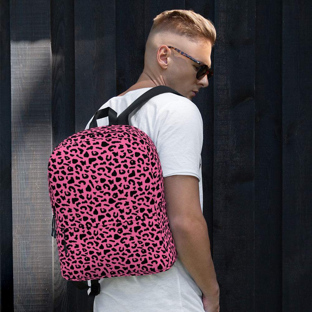 Preppy Pink Cheetah Print Back to School Backpack