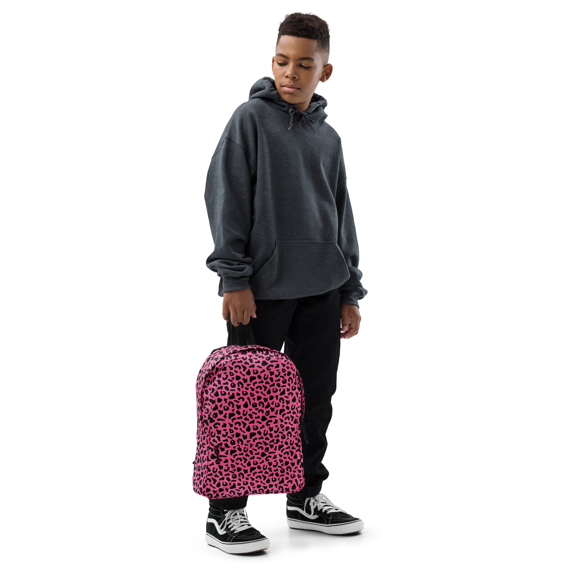 Preppy Pink Cheetah Print Back to School Backpack