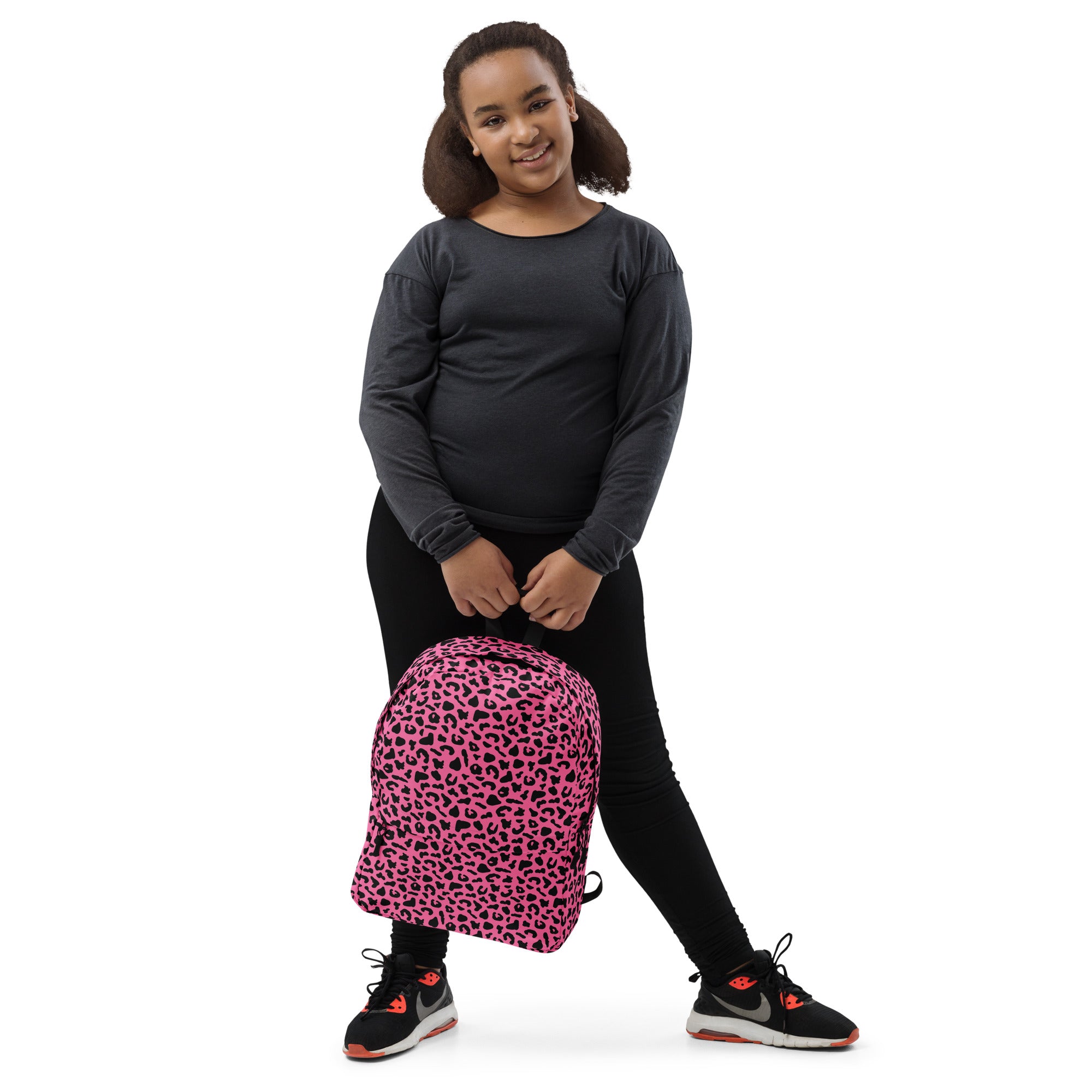 Preppy Pink Cheetah Print Back to School Backpack