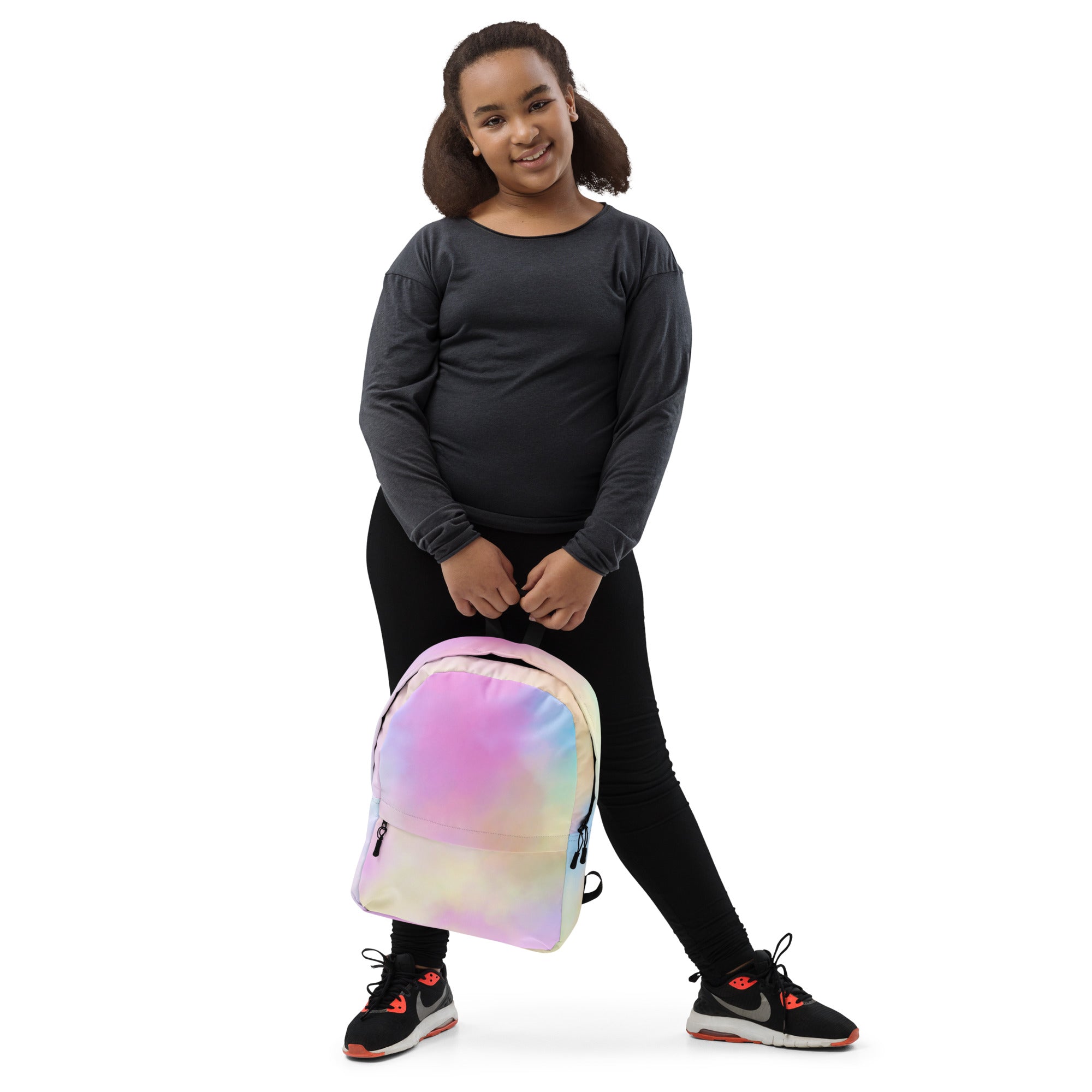 Preppy Cute Cotton Candy Print Aesthetic School Backpack