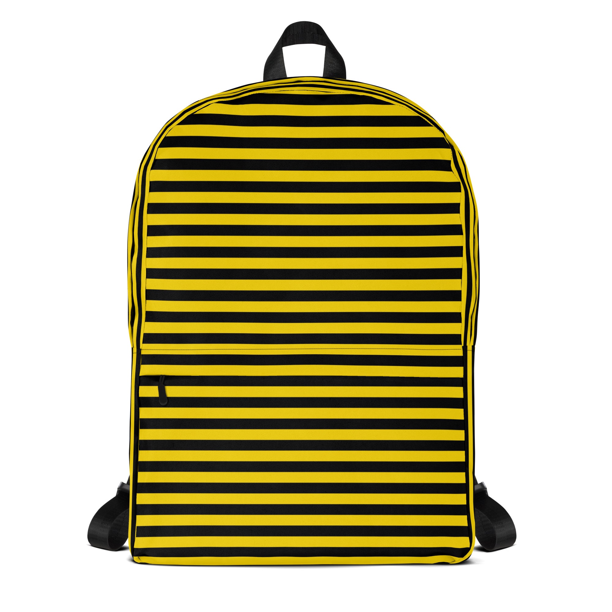 Yellow and Black Honey Bee Inspired Vertical Striped Backpack