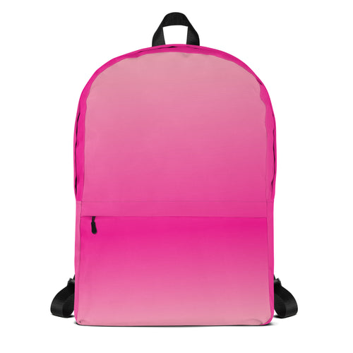 Preppy Pink Gradient Backpack for School & College