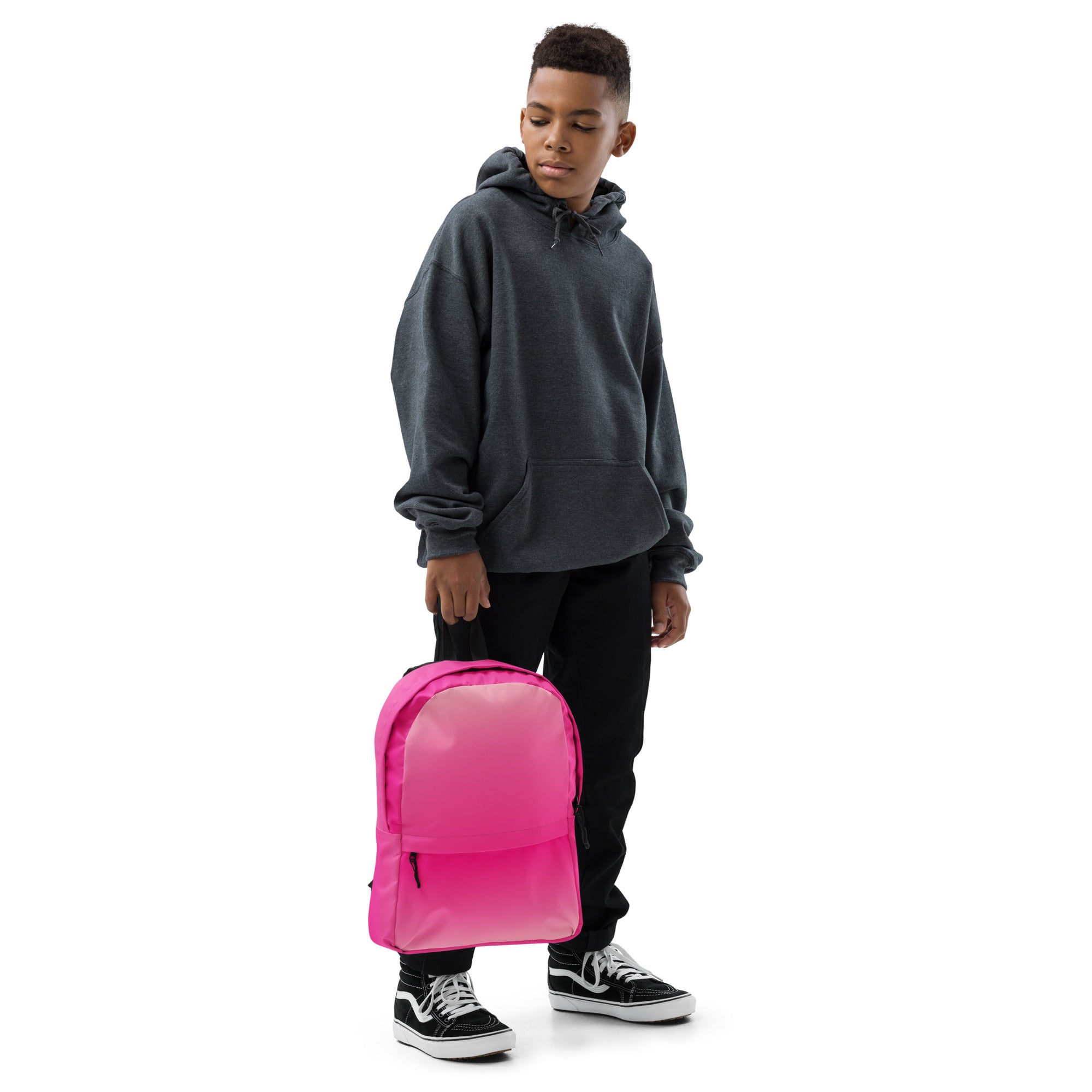 Preppy Pink Gradient Backpack for School & College