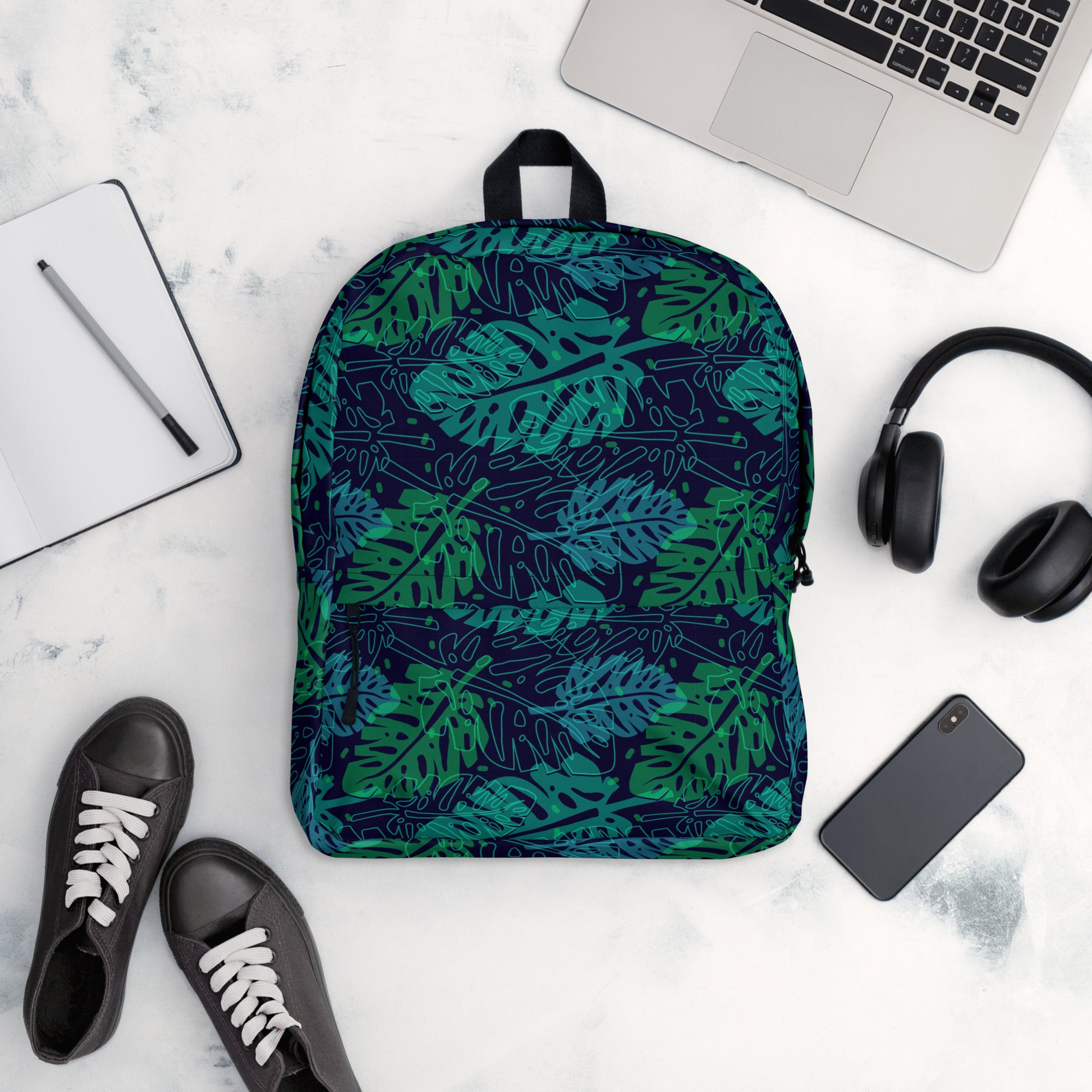 Tropical Green Summer Palm Leaf Backpack