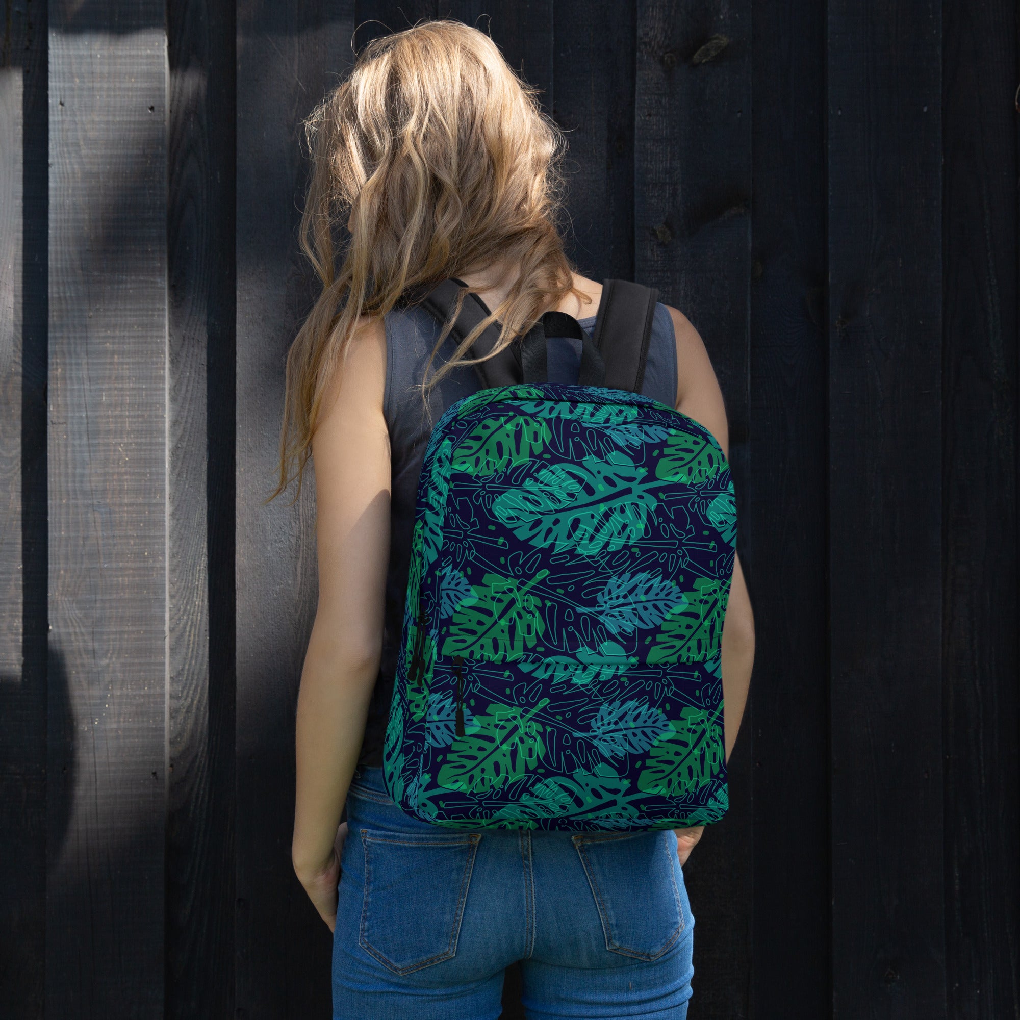 Tropical Green Summer Palm Leaf Backpack