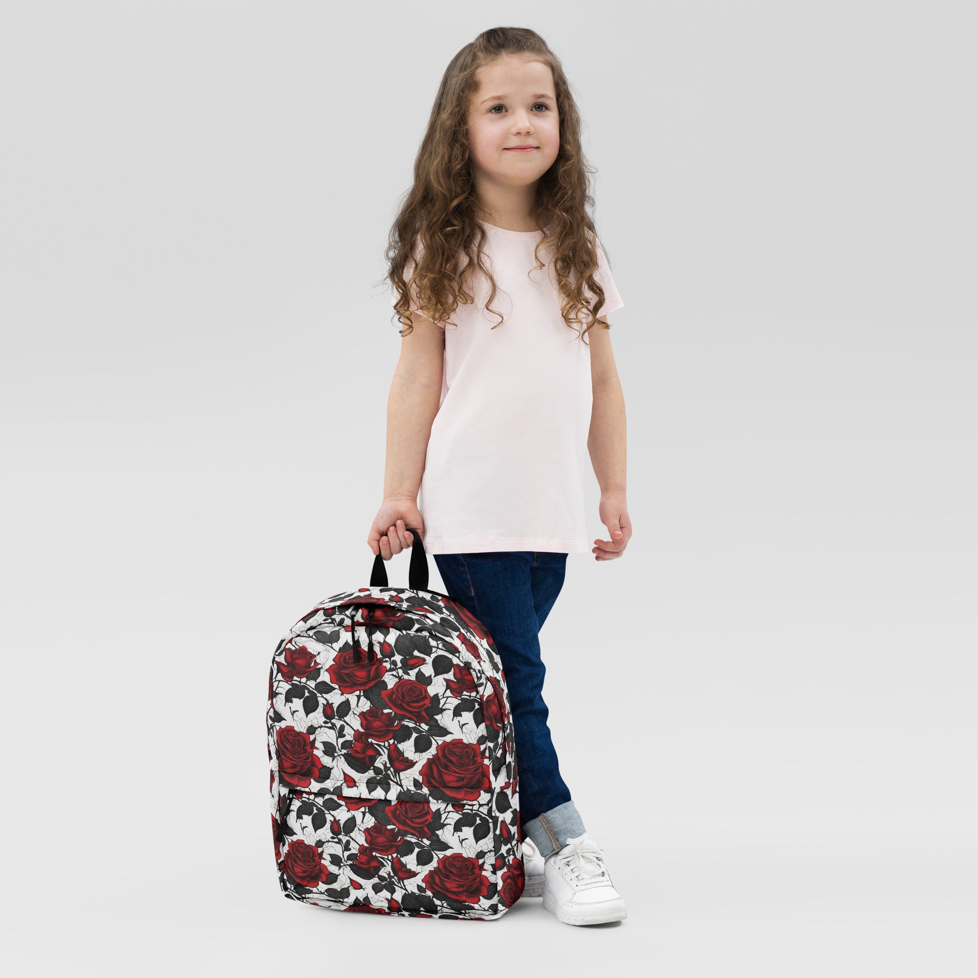 Vintage Style Fairytale Red Rose Backpack