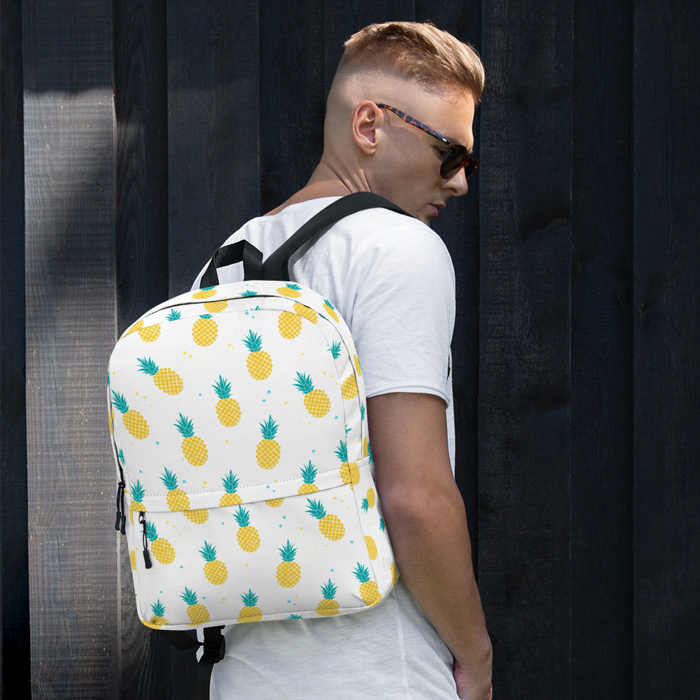 Tropical Fruit Pineapple Print Summer Backpack for School