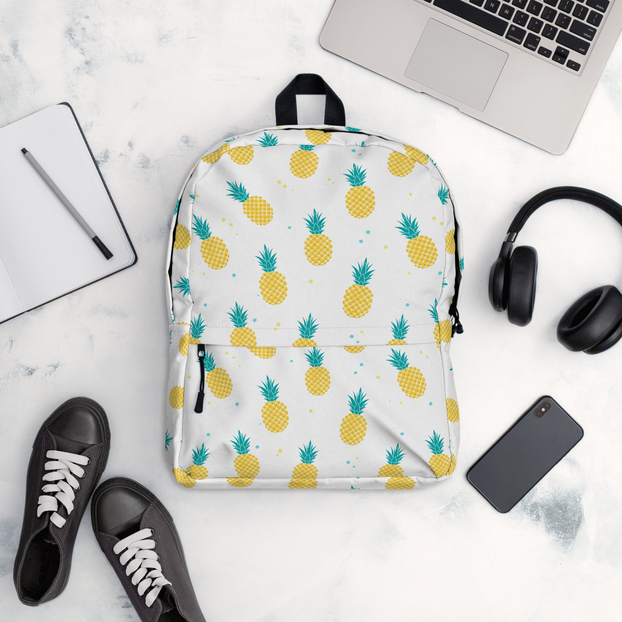 Tropical Fruit Pineapple Print Summer Backpack for School