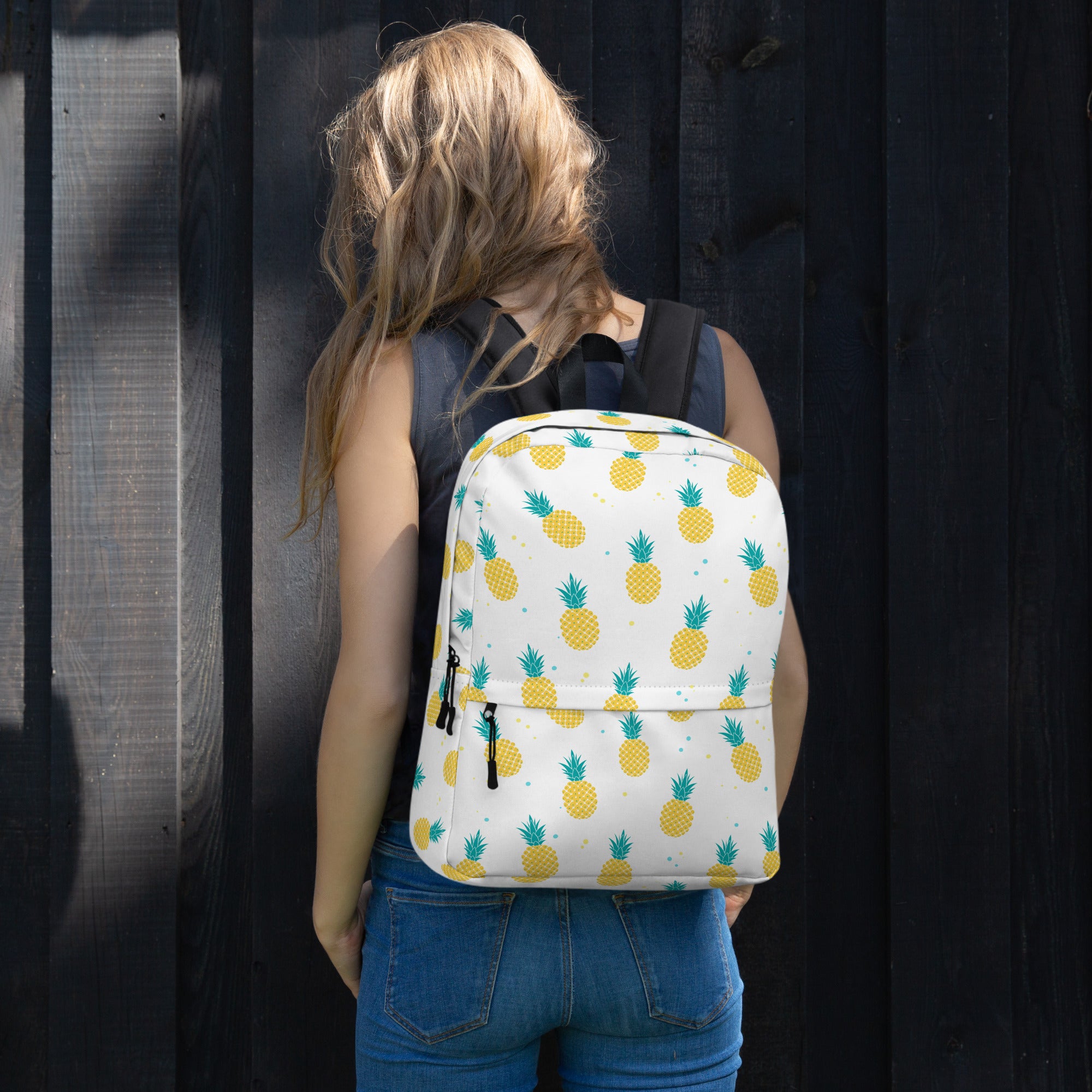 Tropical Fruit Pineapple Print Summer Backpack for School
