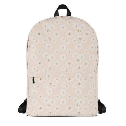 Aesthetic Pink Botanical Daisy Backpack for Summer