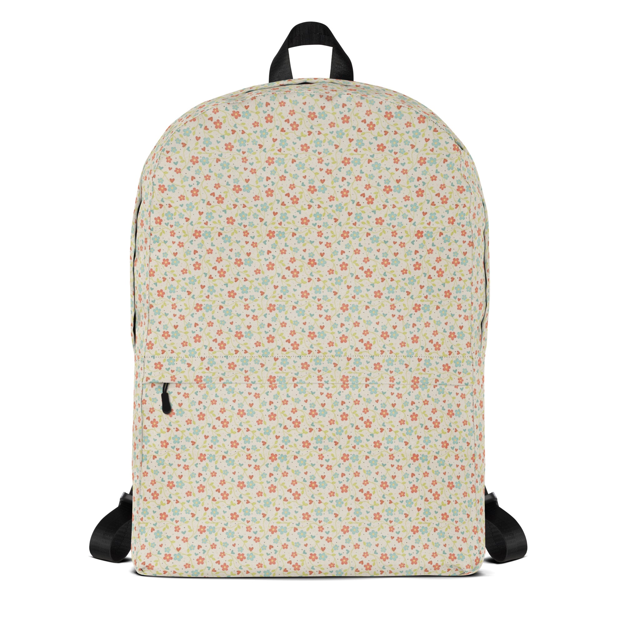Cute Pinkie Promise Flower Print Backpack for Summer
