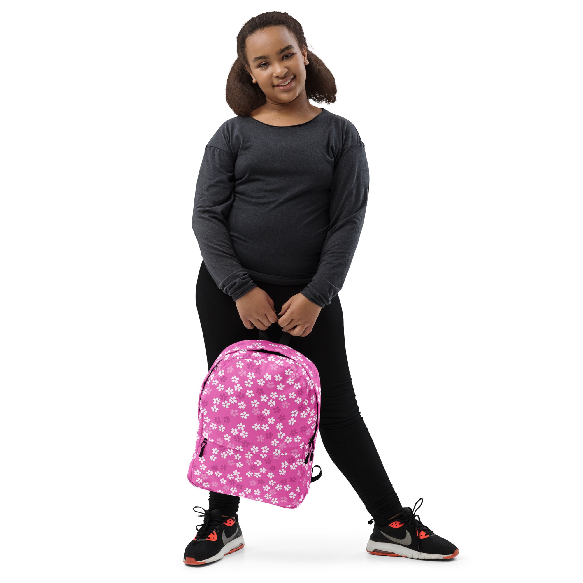 Preppy Pink Floral Blossom Seamless Pattern Backpack