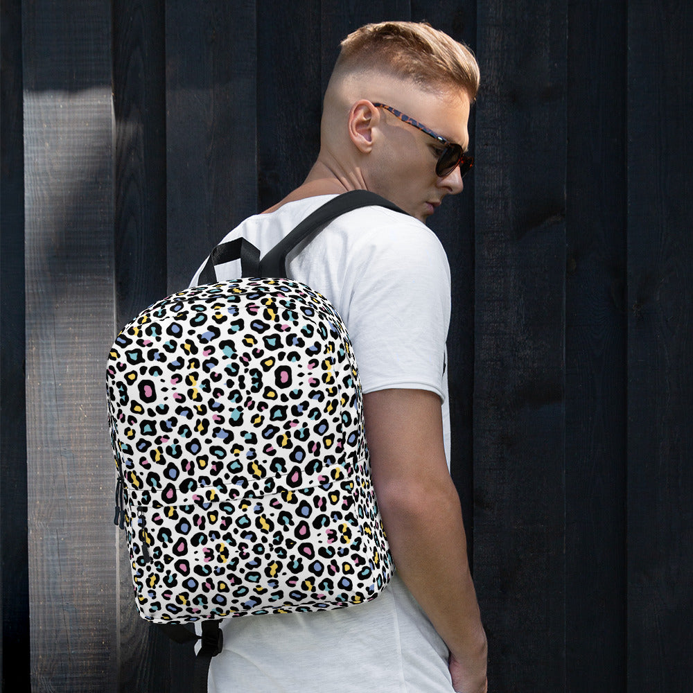 Colorful Leopard Print Women Laptop Backpack