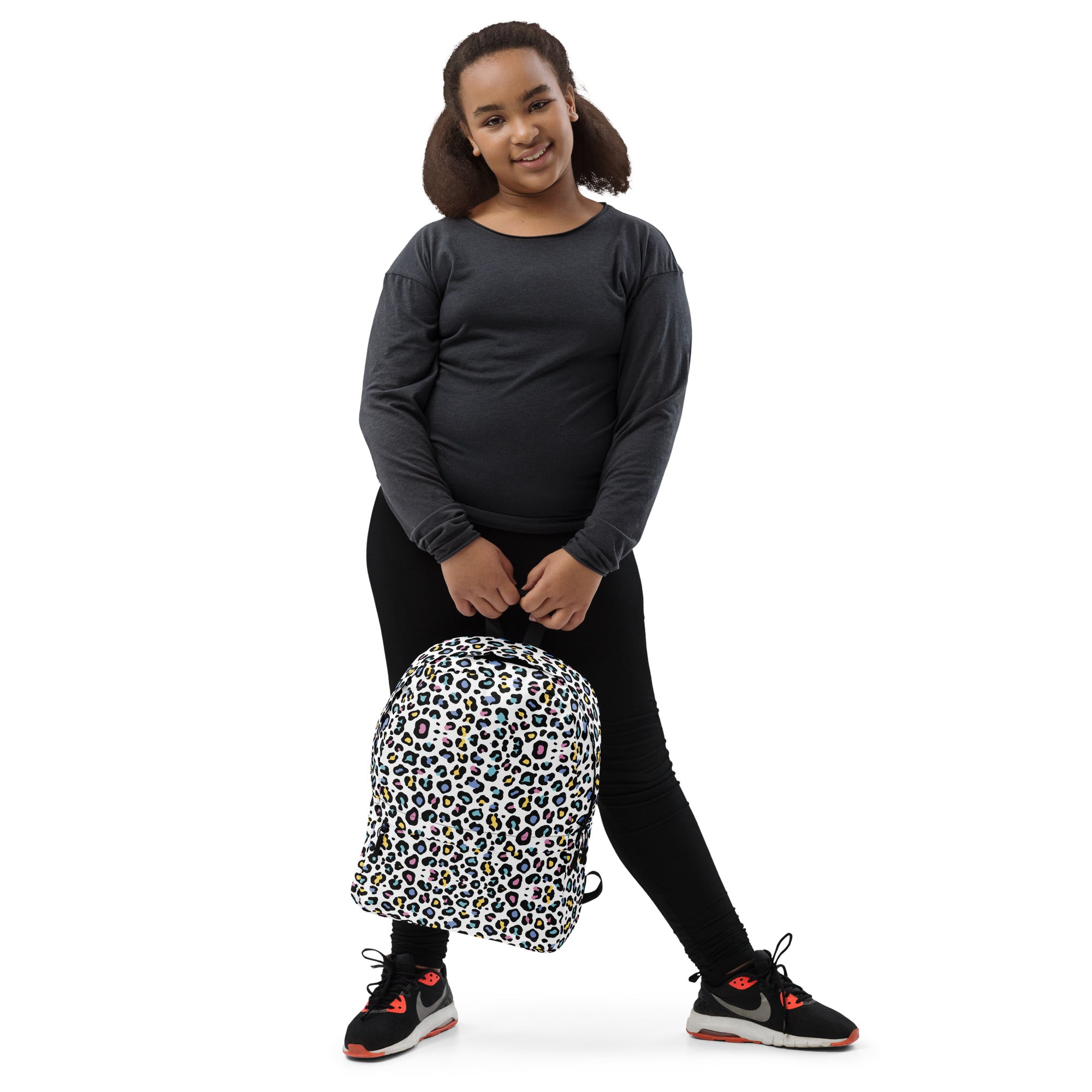 Colorful Leopard Print Women Laptop Backpack