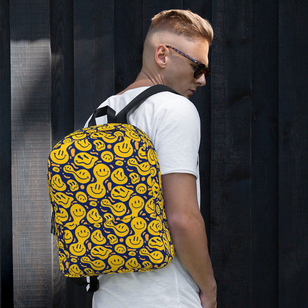 Original Yellow Drippy Smiley Face Backpack