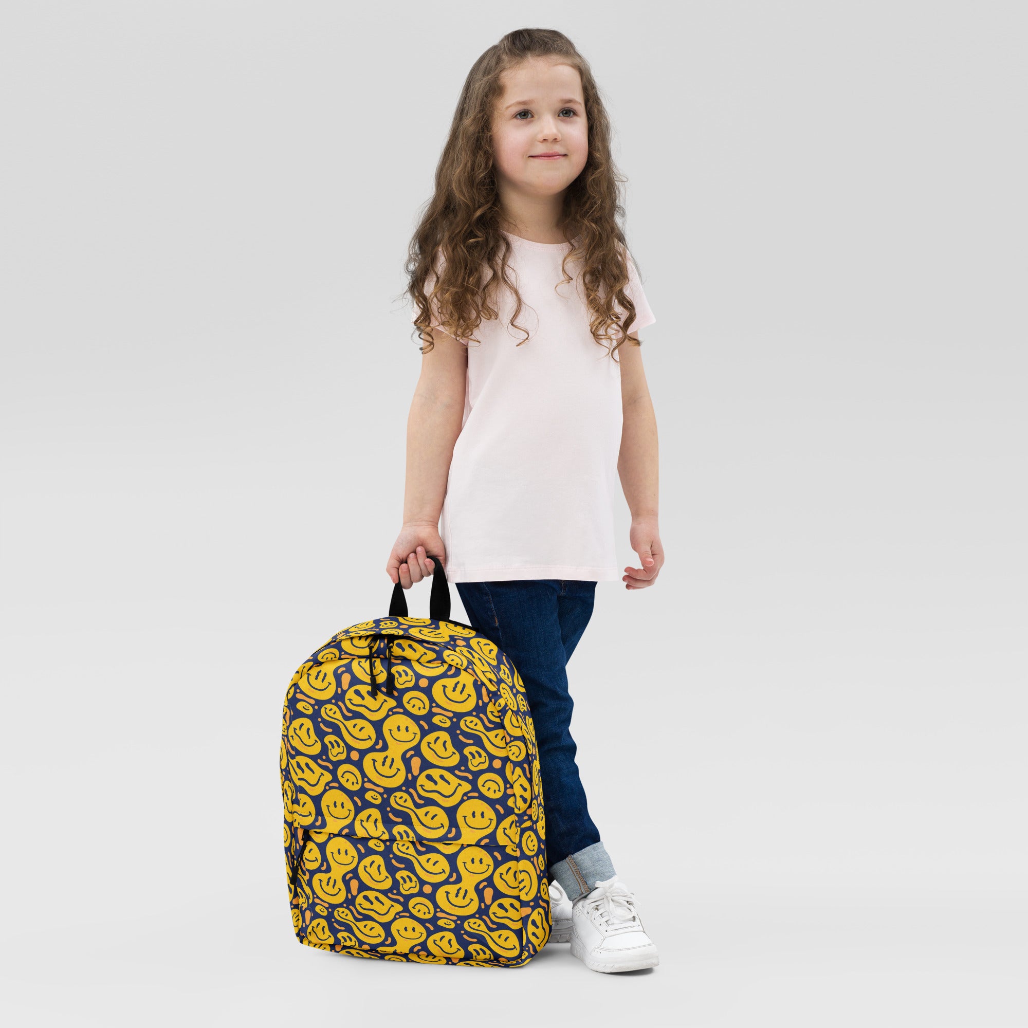 Original Yellow Drippy Smiley Face Backpack