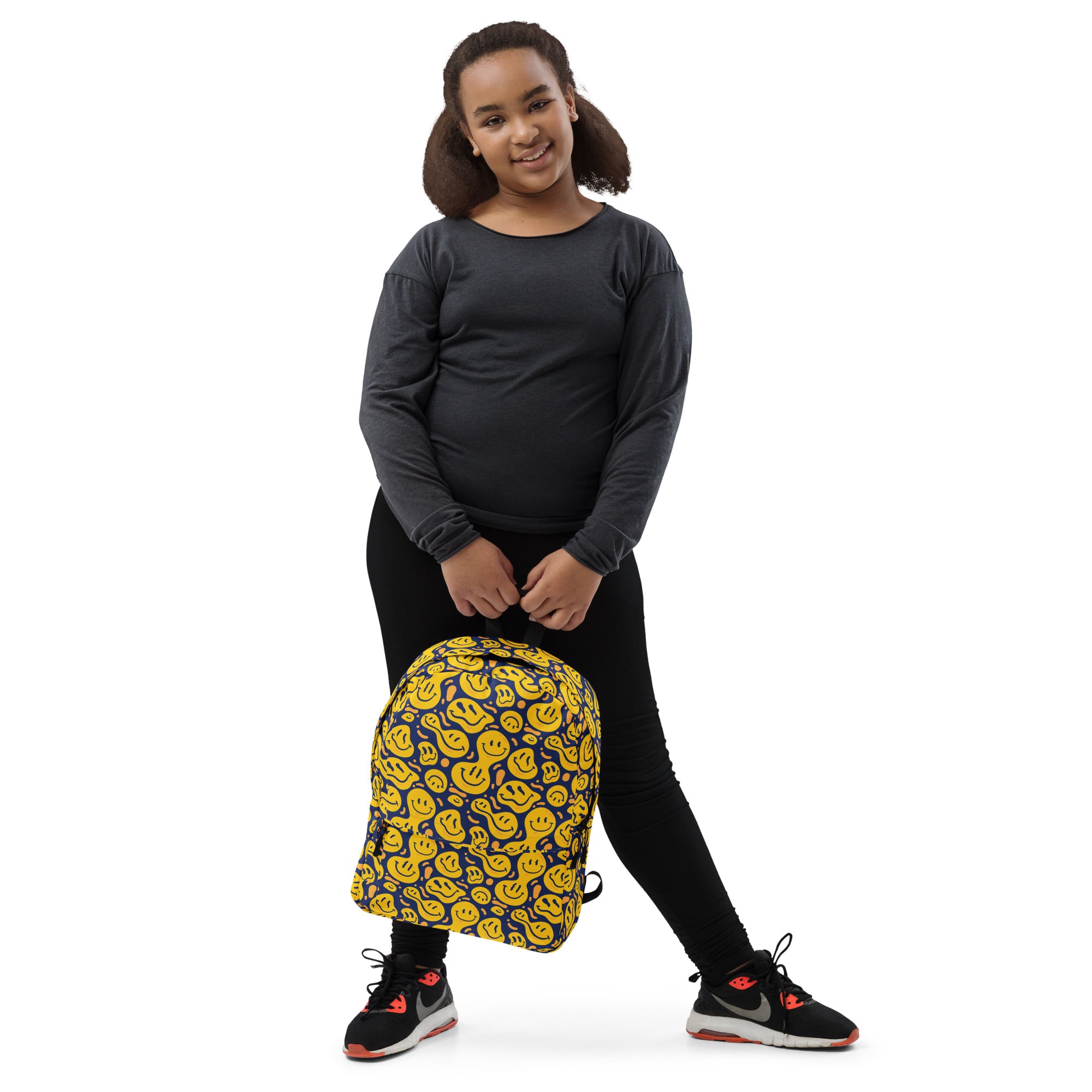 Original Yellow Drippy Smiley Face Backpack