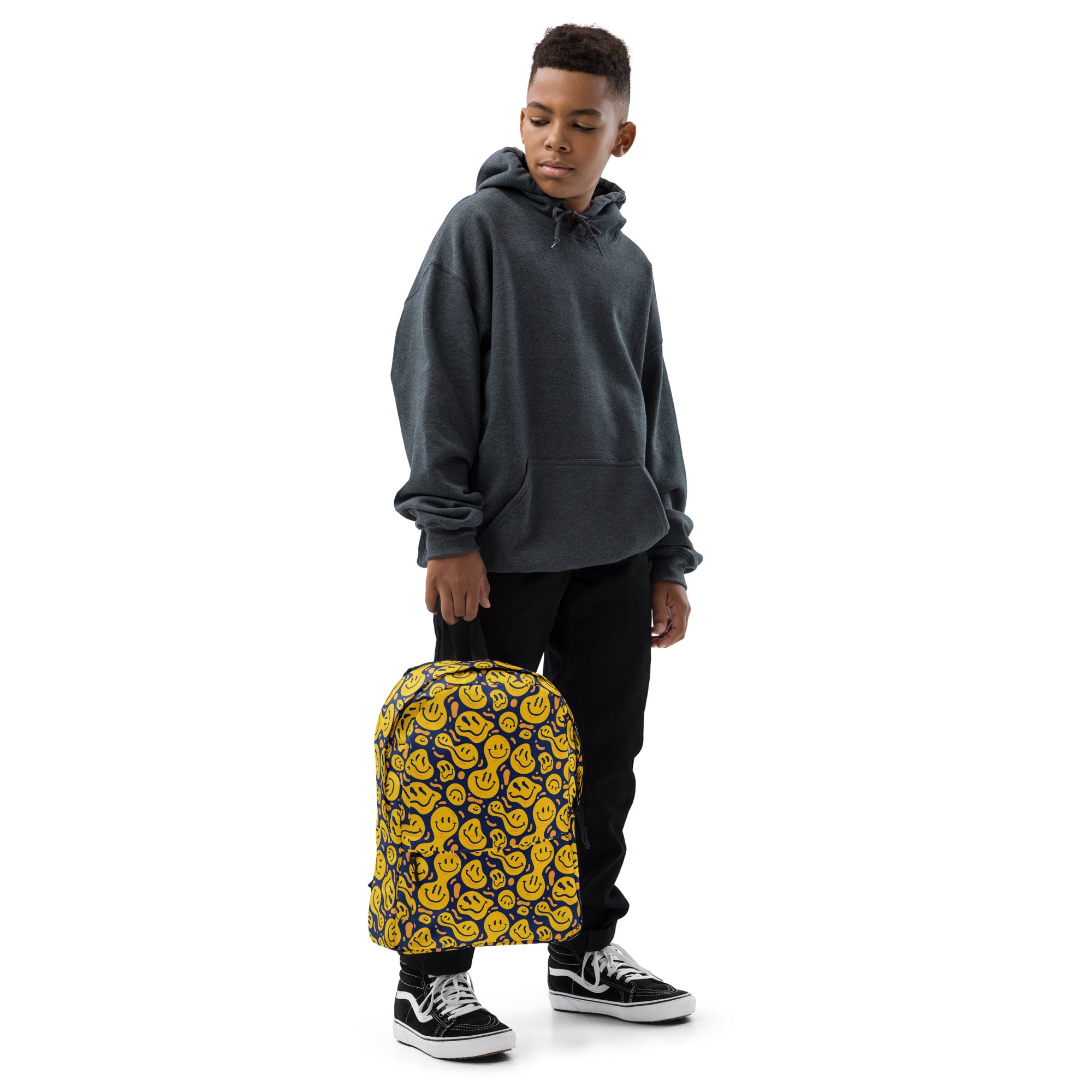 Original Yellow Drippy Smiley Face Backpack