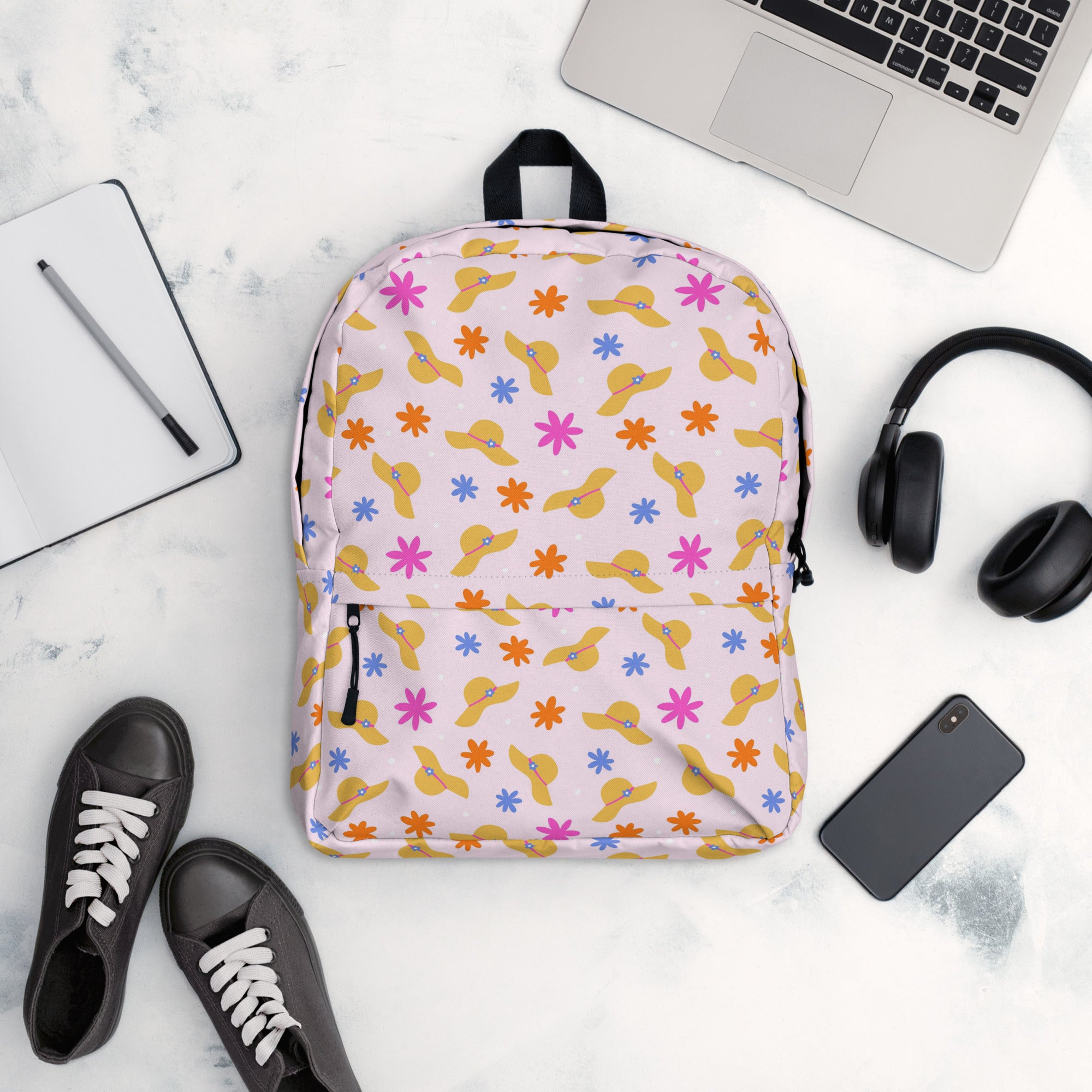 Compact Waterproof Pink Beach Backpack for Women