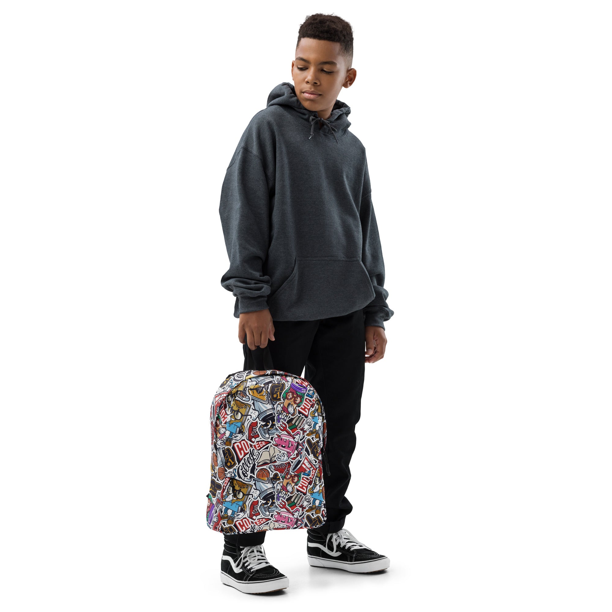 Funny Pop Graffiti Art Stickers Pattern Skater Backpack