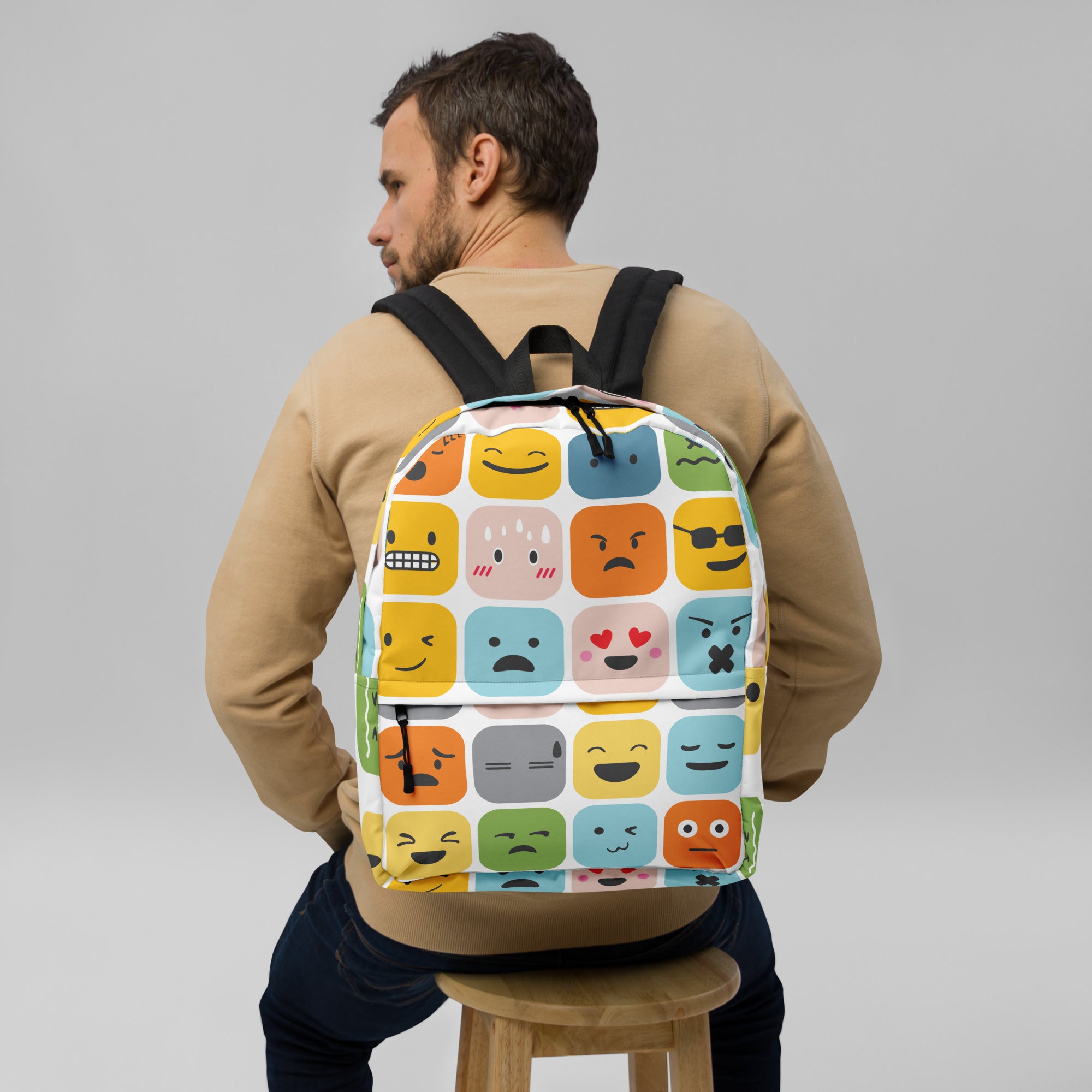 Cool Emoji Expressions Back to School Backpack