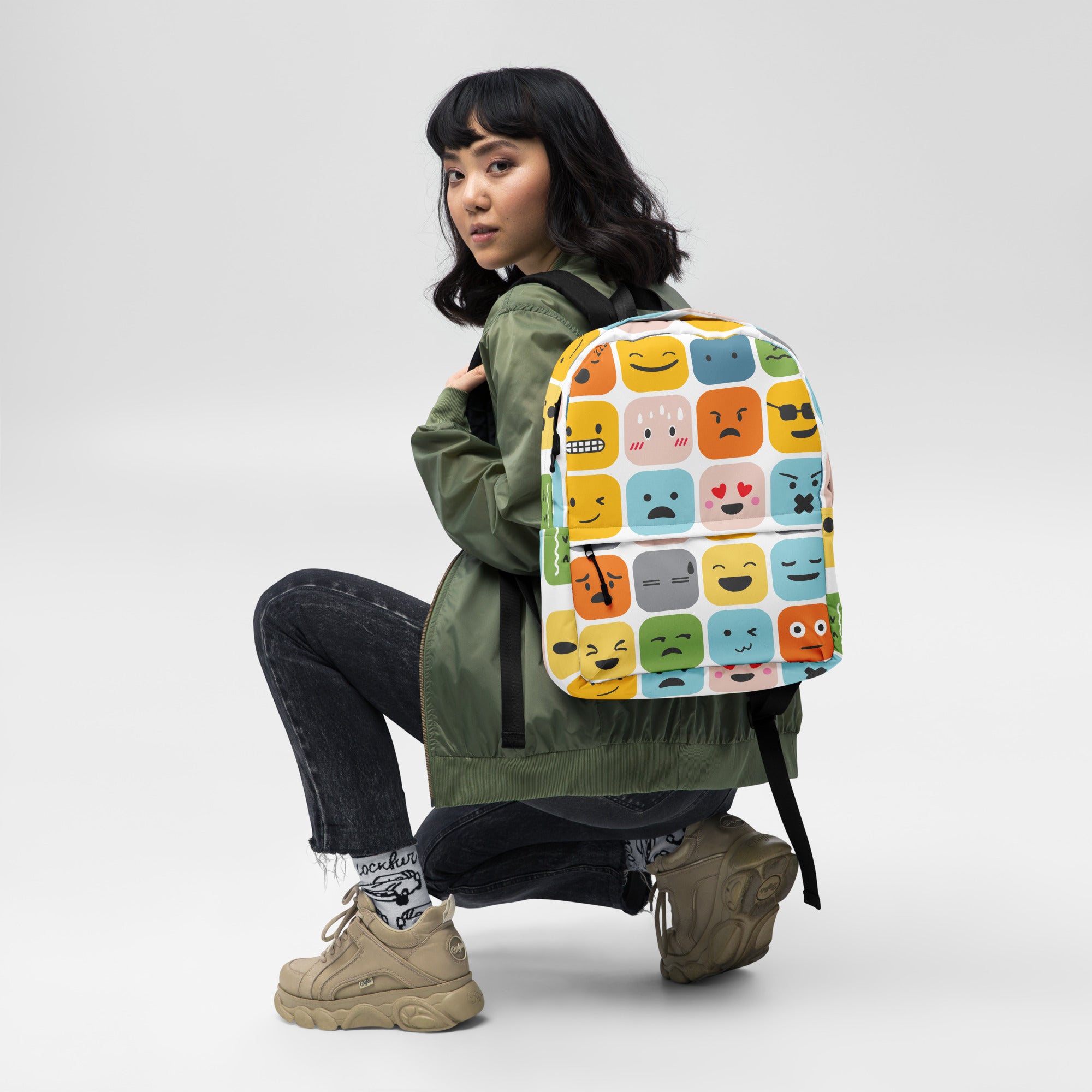 Cool Emoji Expressions Back to School Backpack