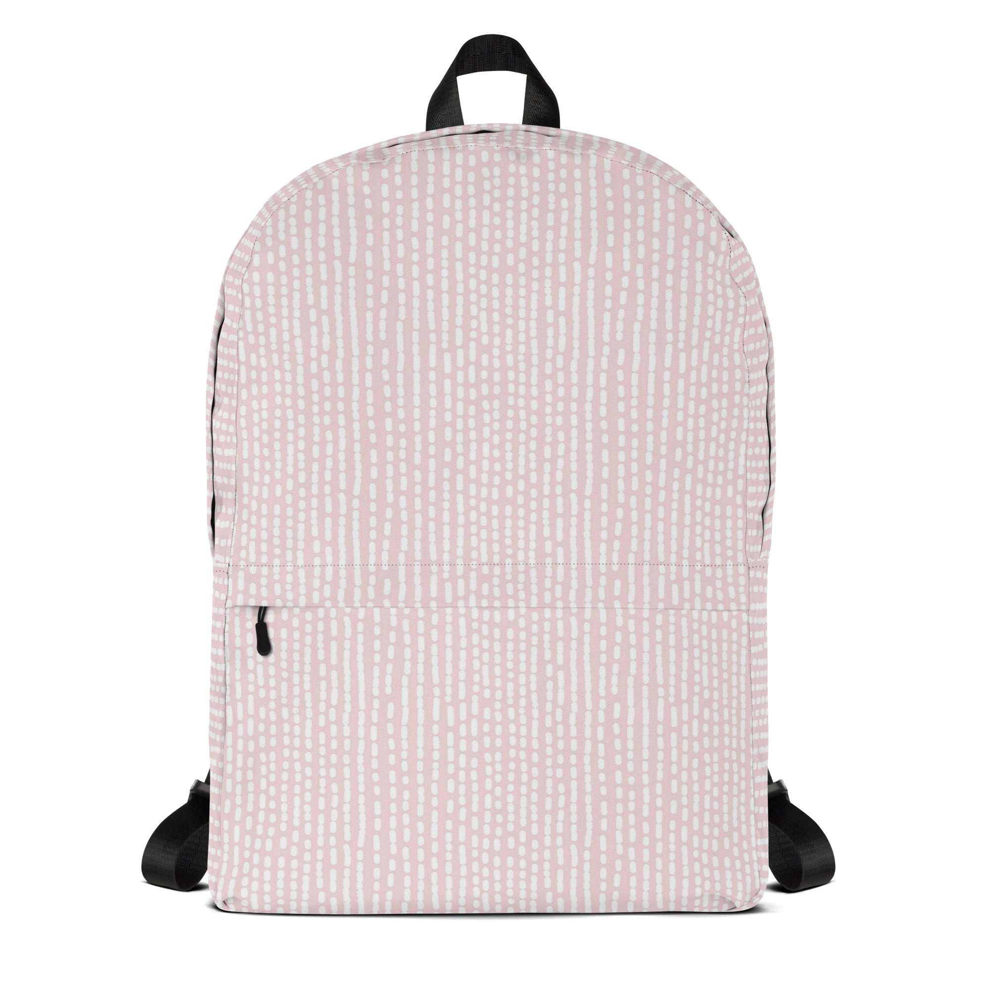 Cute Rose Pink Irregular Striped Print Backpack