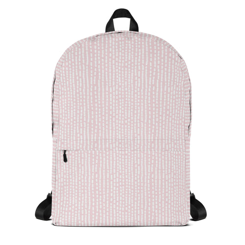 Cute Rose Pink Irregular Striped Print Backpack
