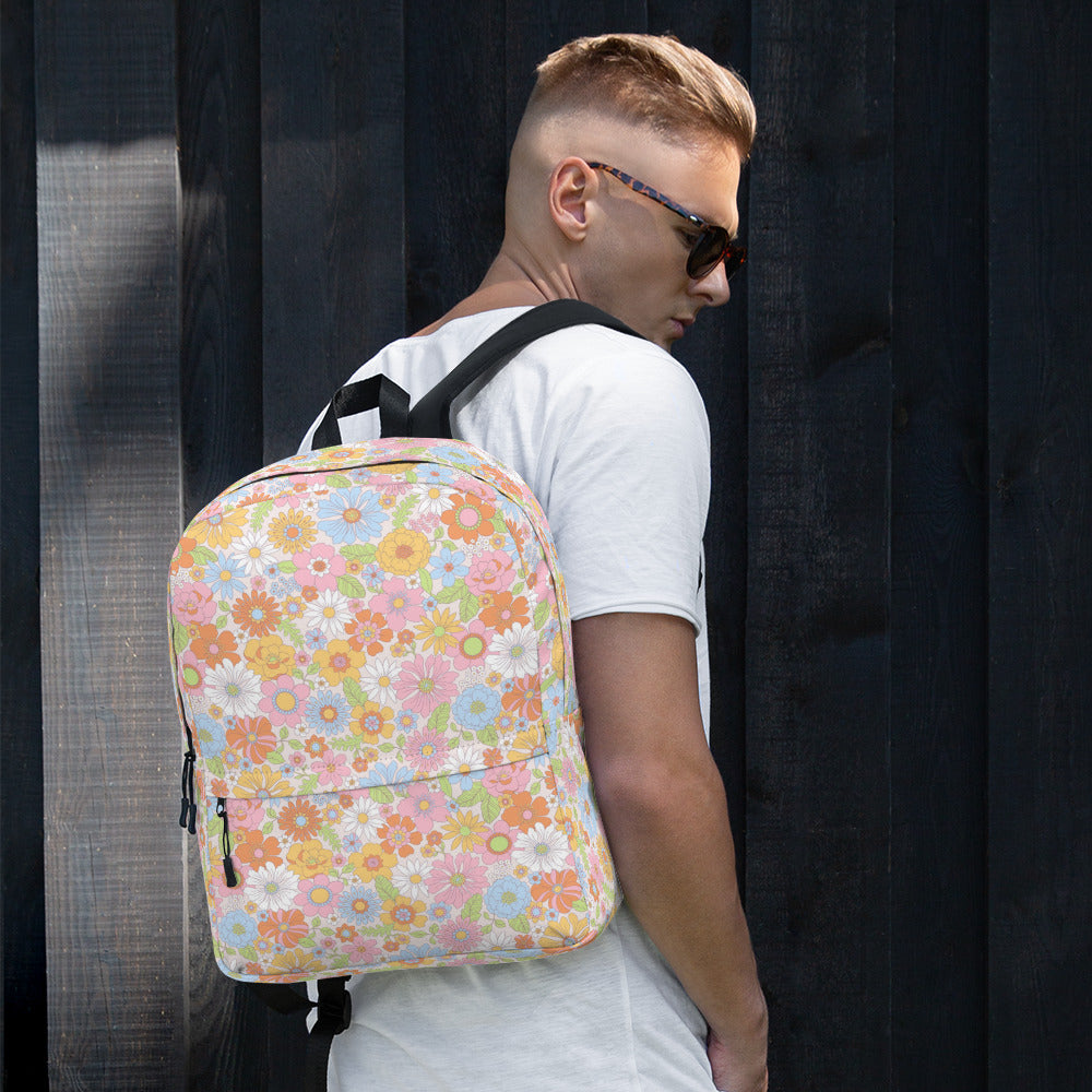 Lightweight Multicolor Summer Floral Backpack