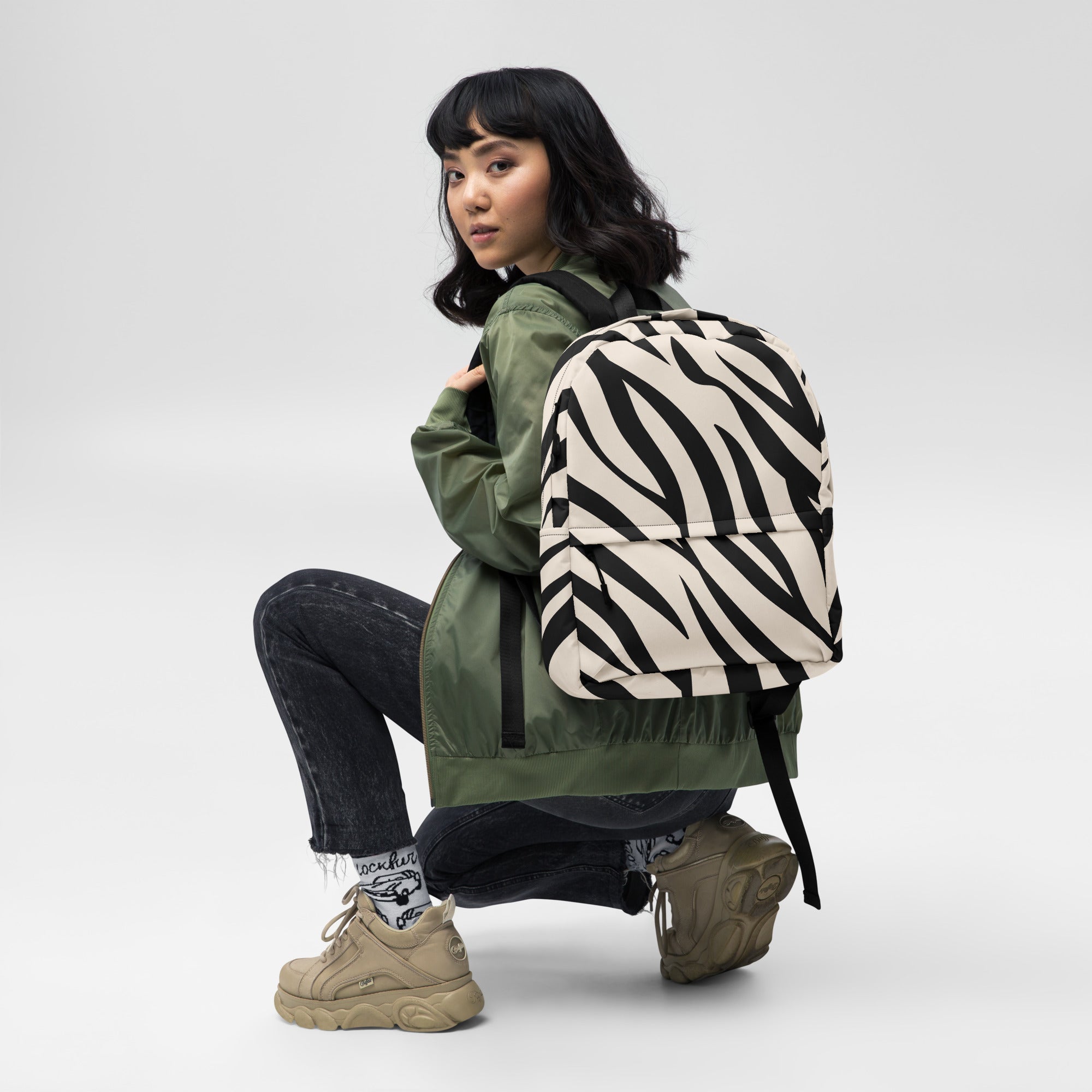 Original Cute Zebra Stripe Print Backpack for Women