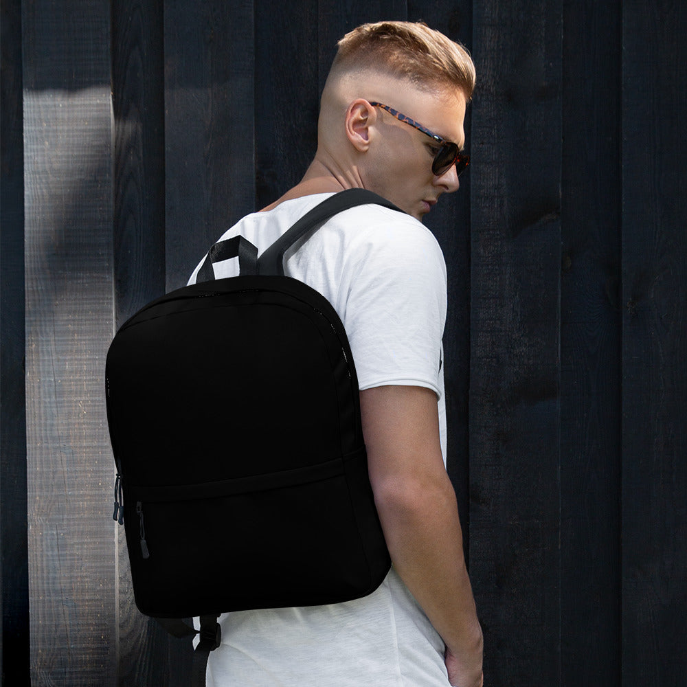 Plain Black Lightweight Laptop Backpack for Women