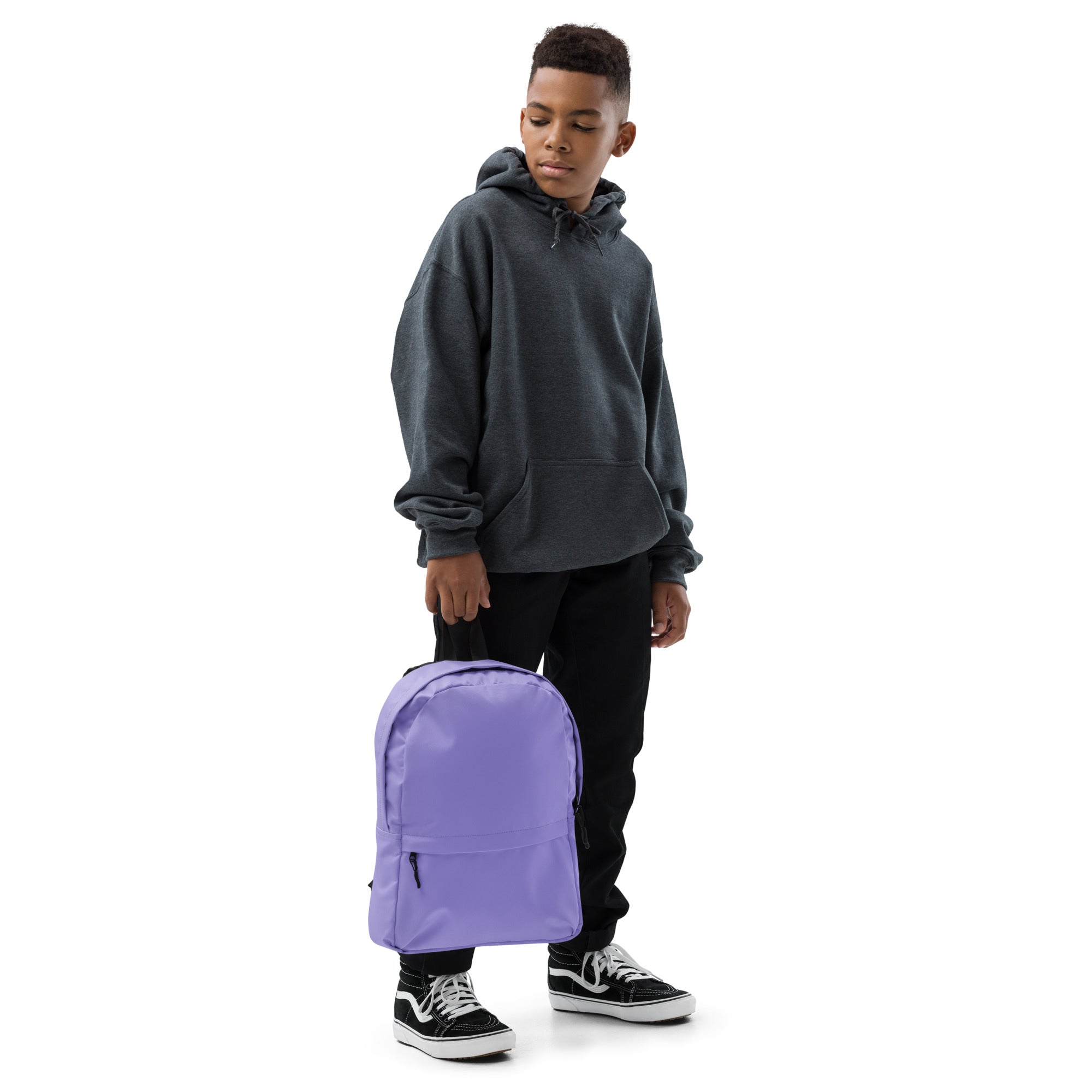 Preppy Plain Purple Lightweight Womens School Travel Backpack