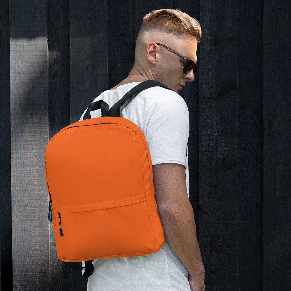 Cute Lightweight Solid Orange Color Backpack for School