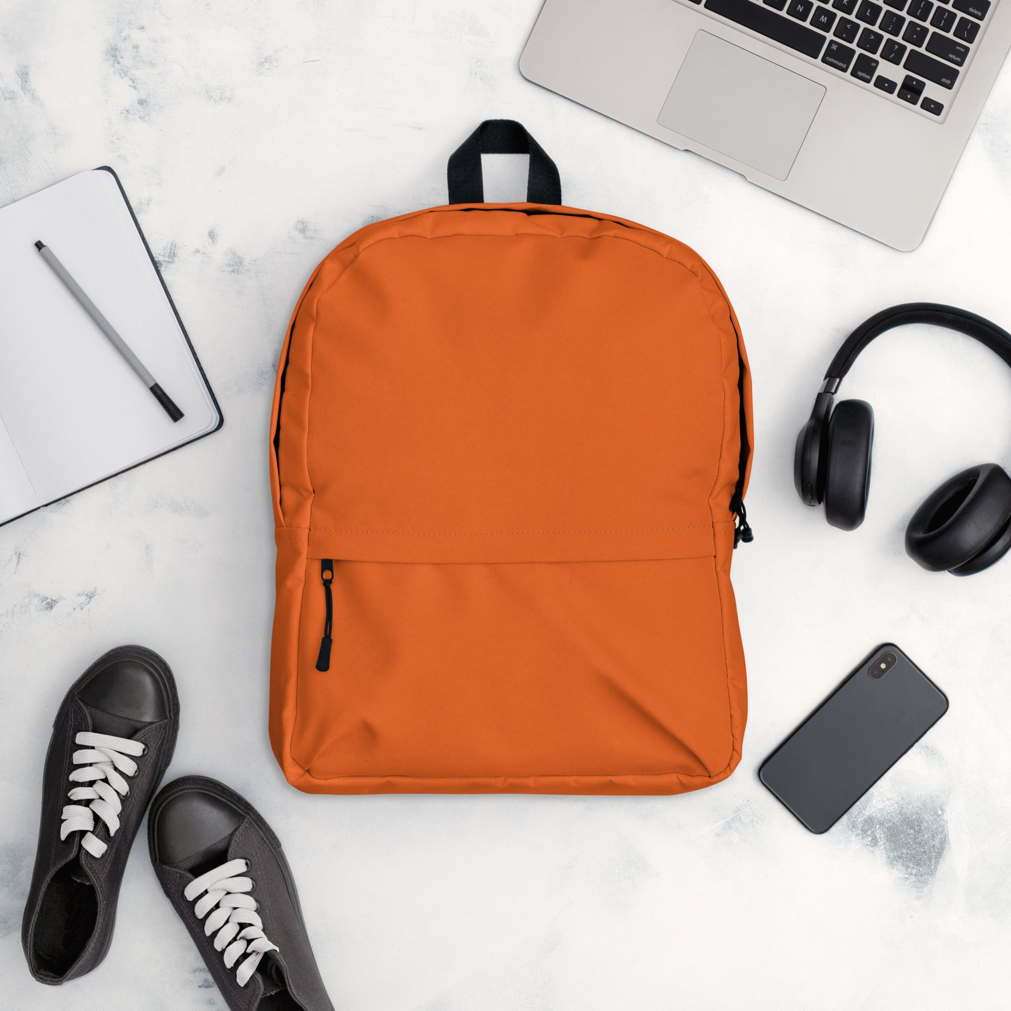 Cute Lightweight Solid Orange Color Backpack for School