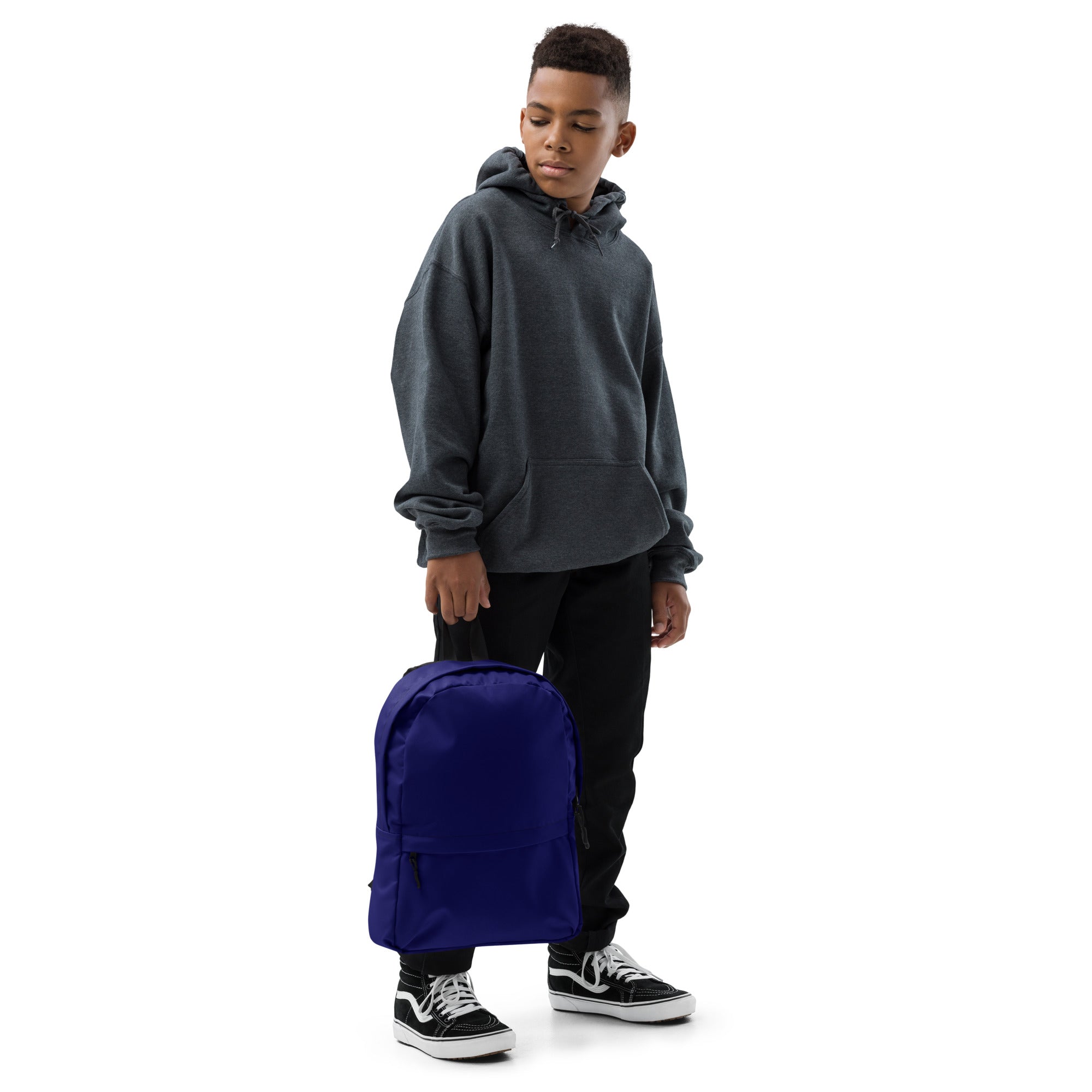 Cute Lightweight Solid Navy Blue Color Backpack for School