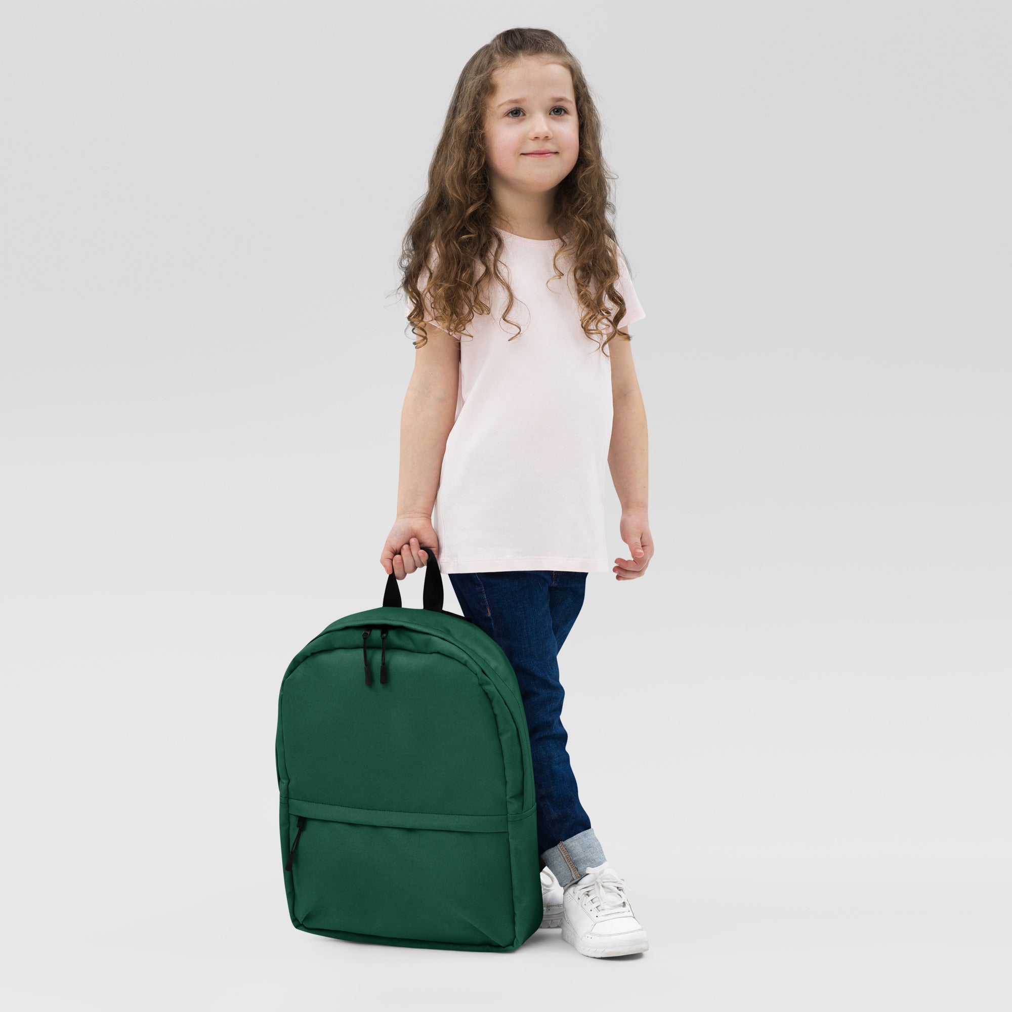 Casual Waterproof Dark Green Backpack for School