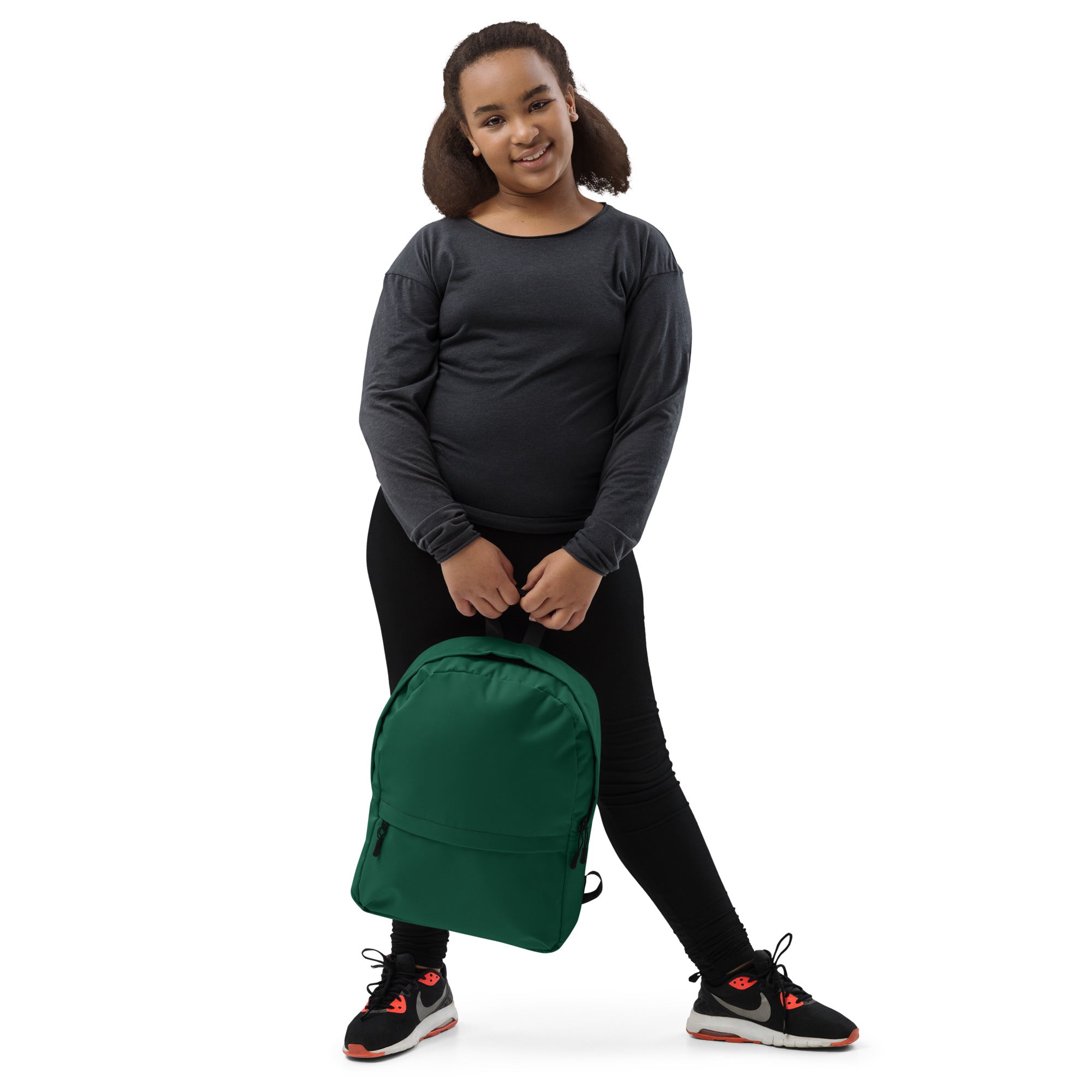 Casual Waterproof Dark Green Backpack for School