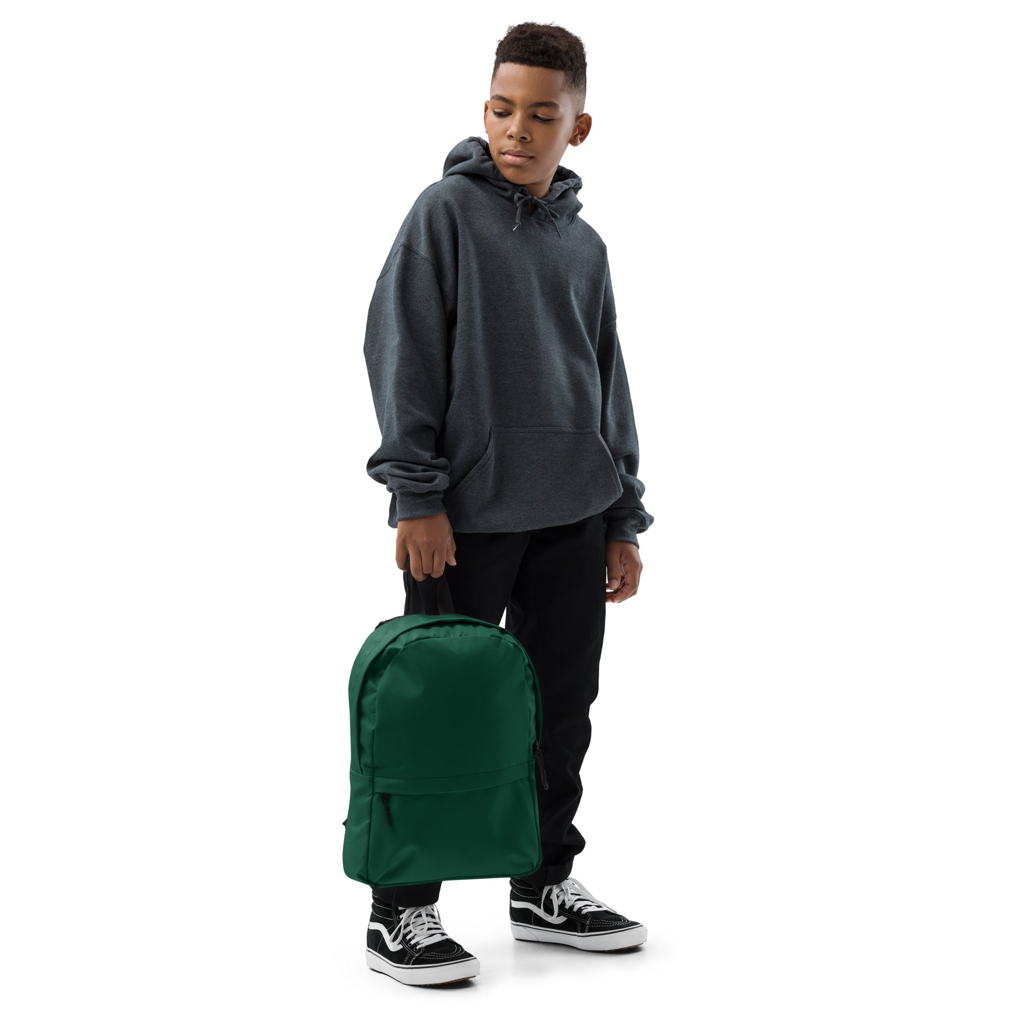Casual Waterproof Dark Green Backpack for School