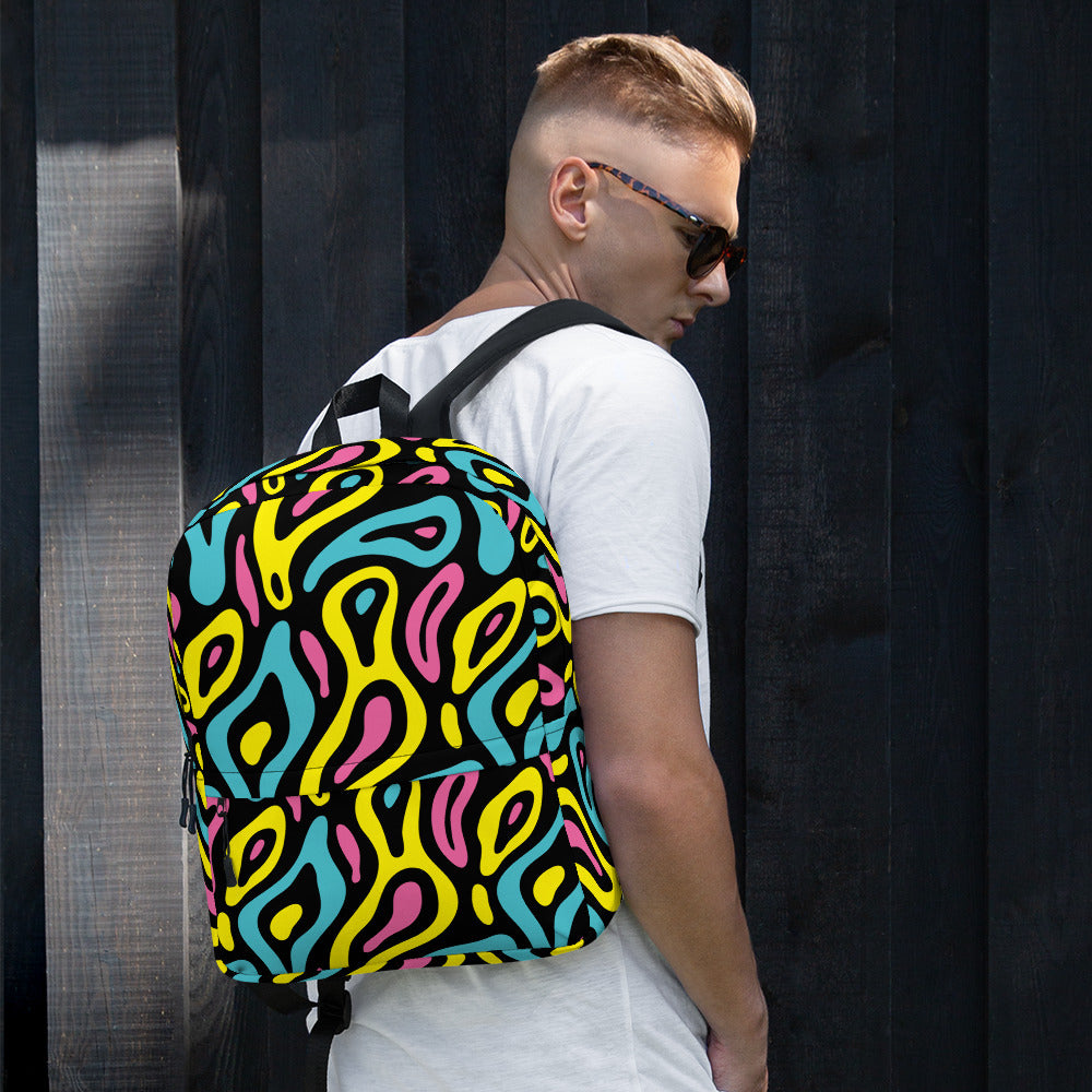 Colorful Neo Memphis Geometric Pattern Medium Size Backpack