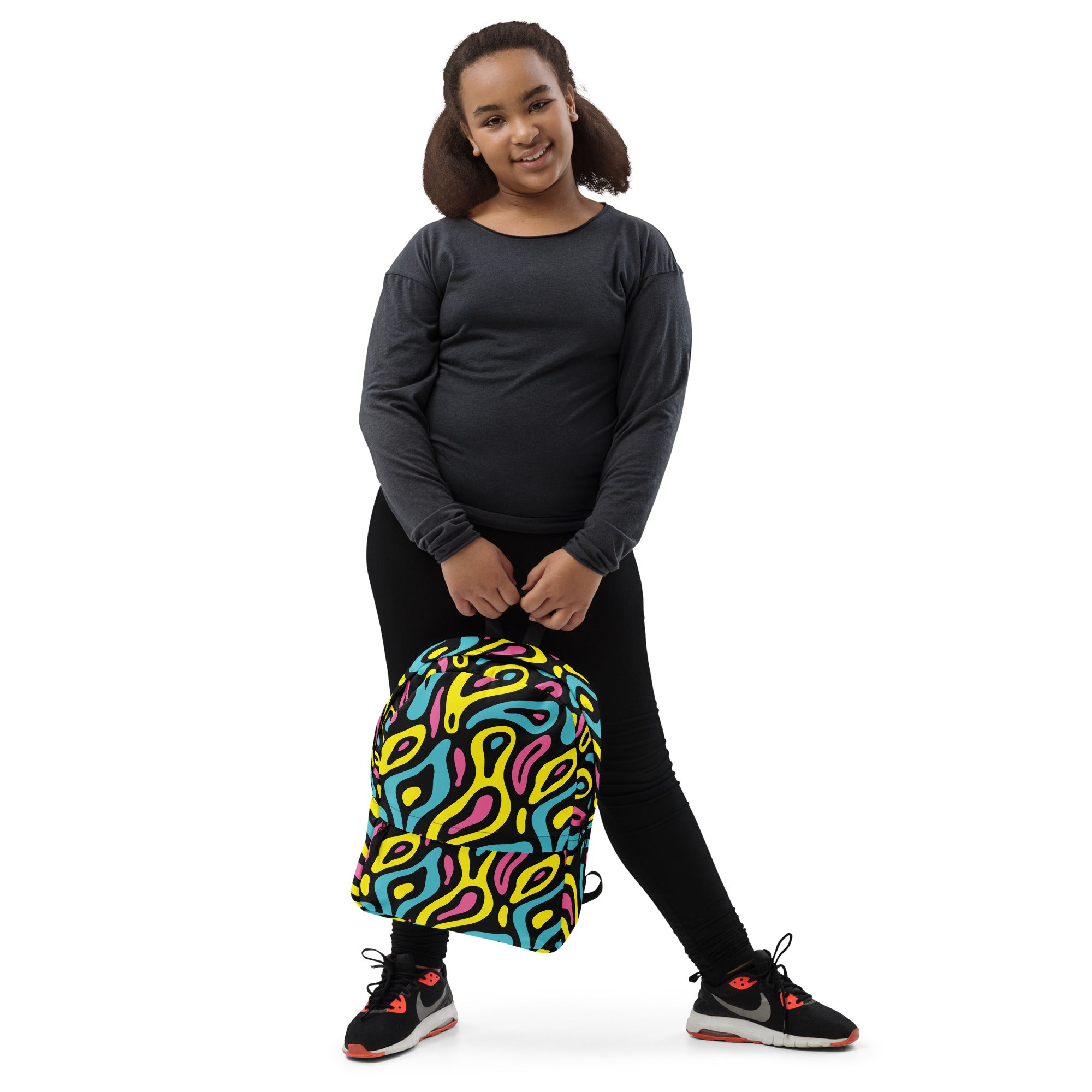 Colorful Neo Memphis Geometric Pattern Medium Size Backpack