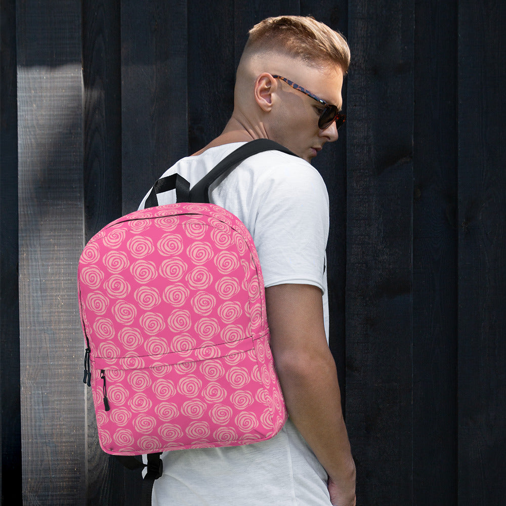 Preppy Pink Roses Valentine Inspired Cute Backpack Bag